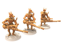 Load image into Gallery viewer, Shield Trackers, Cinan - Anubis - Chemou - Payni : Support, Battle Drone, space robot guardians of the Necropolis, Wargame Accessories
