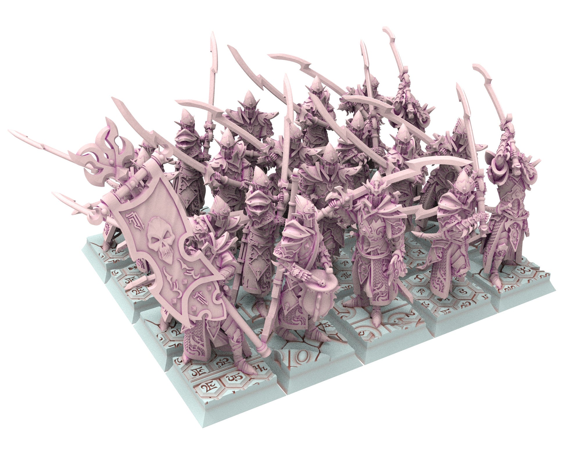 Dark Elves - 32mm Black Sorceress, dark elves, Merciless north pillars usable for 9th Age, Fantasy Battle, Oldhammer, King of war, D&D