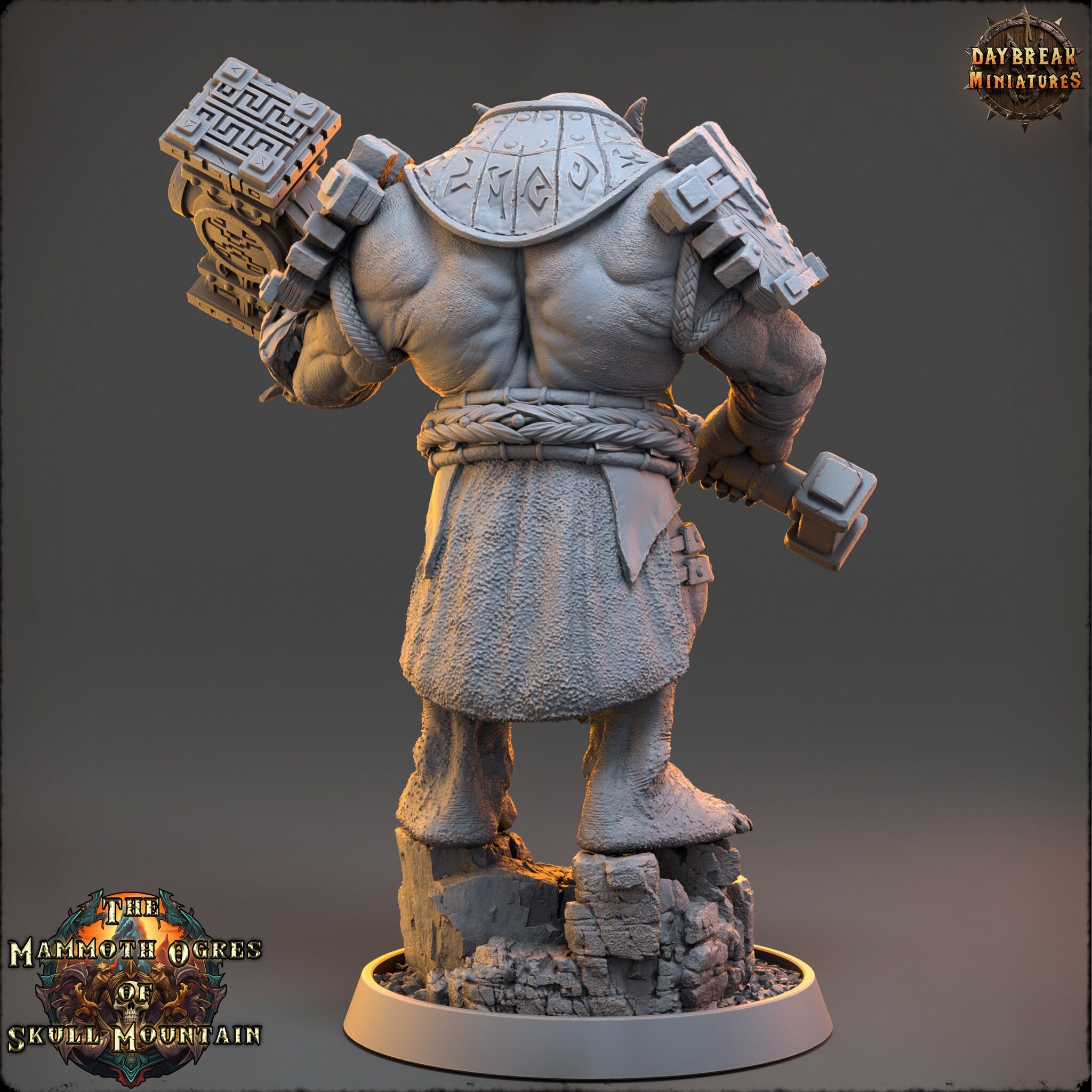 Tribe warriors - Deathbringer Olan Troka - The Mammoth Ogres of Skull Mountain , Pathfinder, Dungeons & Dragons