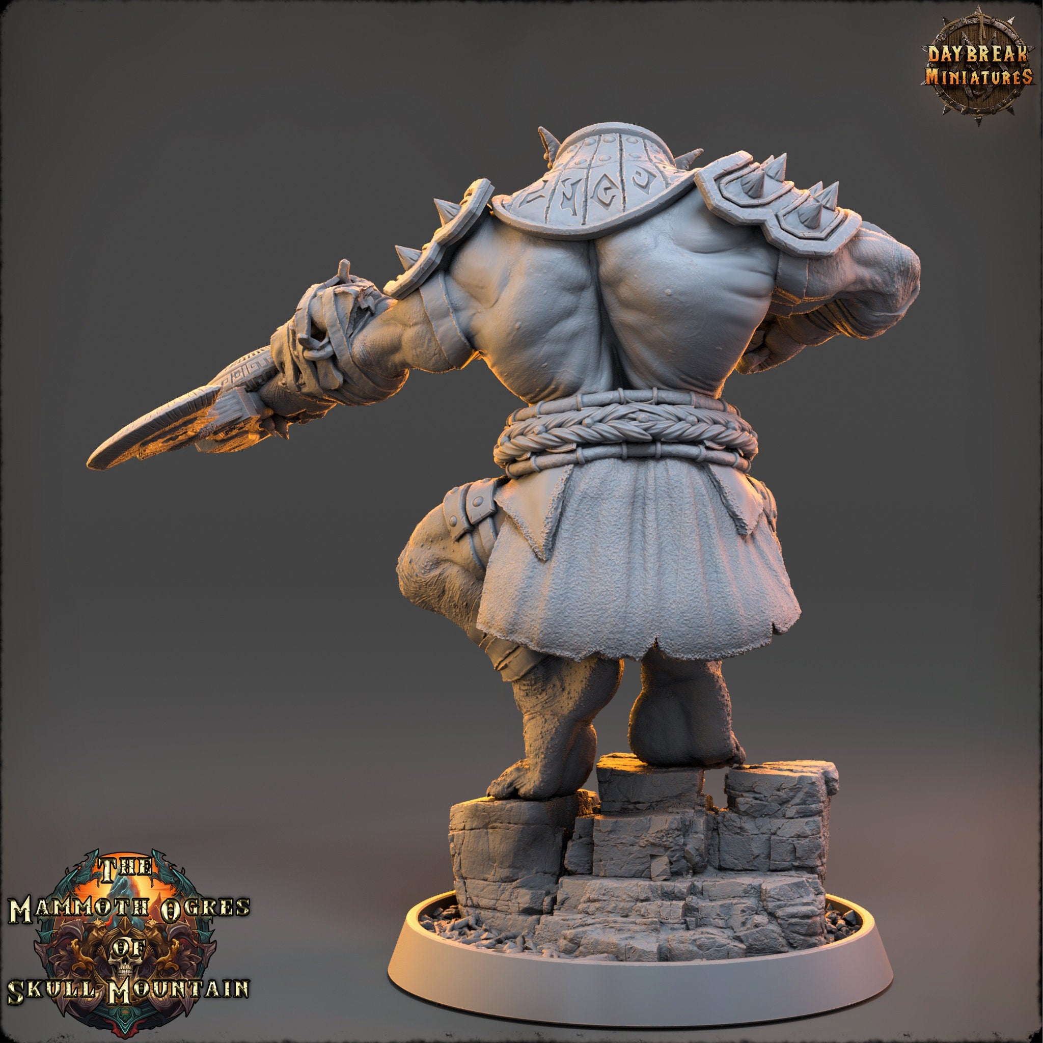 Tribe warriors - Jorduz Hunter - The Mammoth Ogres of Skull Mountain , Pathfinder, Dungeons & Dragons