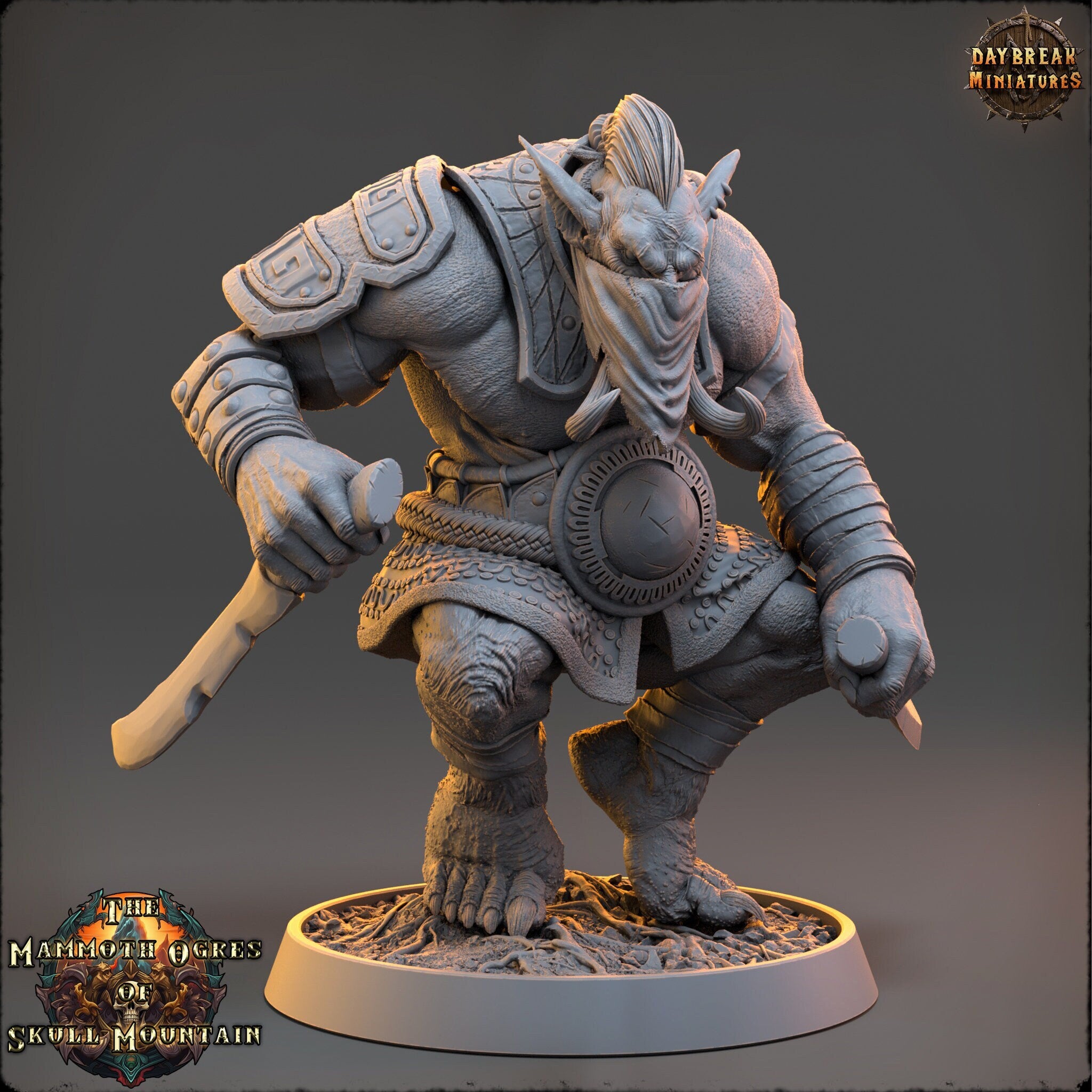 Tribe warriors - Stabber Talarius - The Mammoth Ogres of Skull Mountain , Pathfinder, Dungeons & Dragons