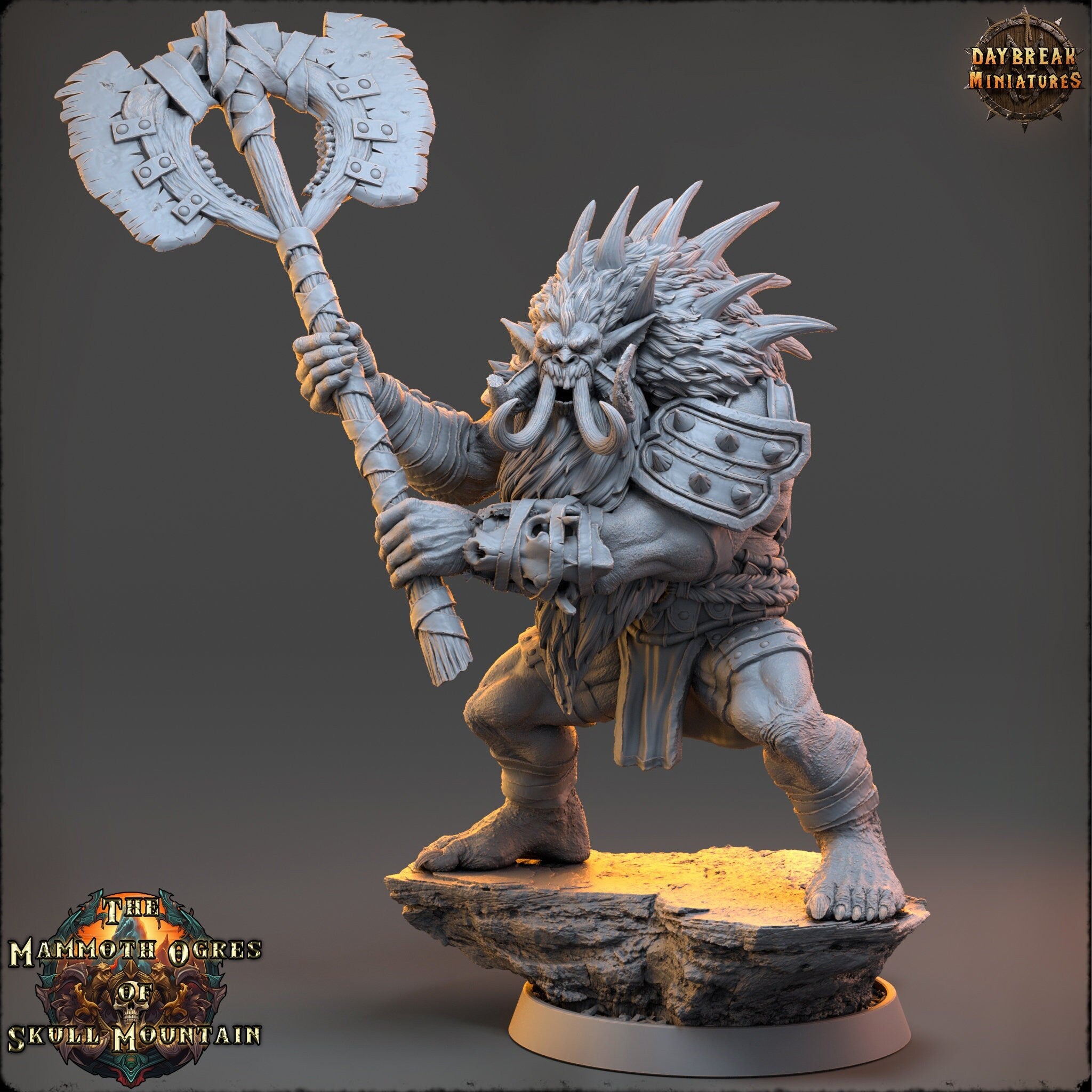 Tribe warriors - Grasta Poka - The Mammoth Ogres of Skull Mountain , Pathfinder, Dungeons & Dragons