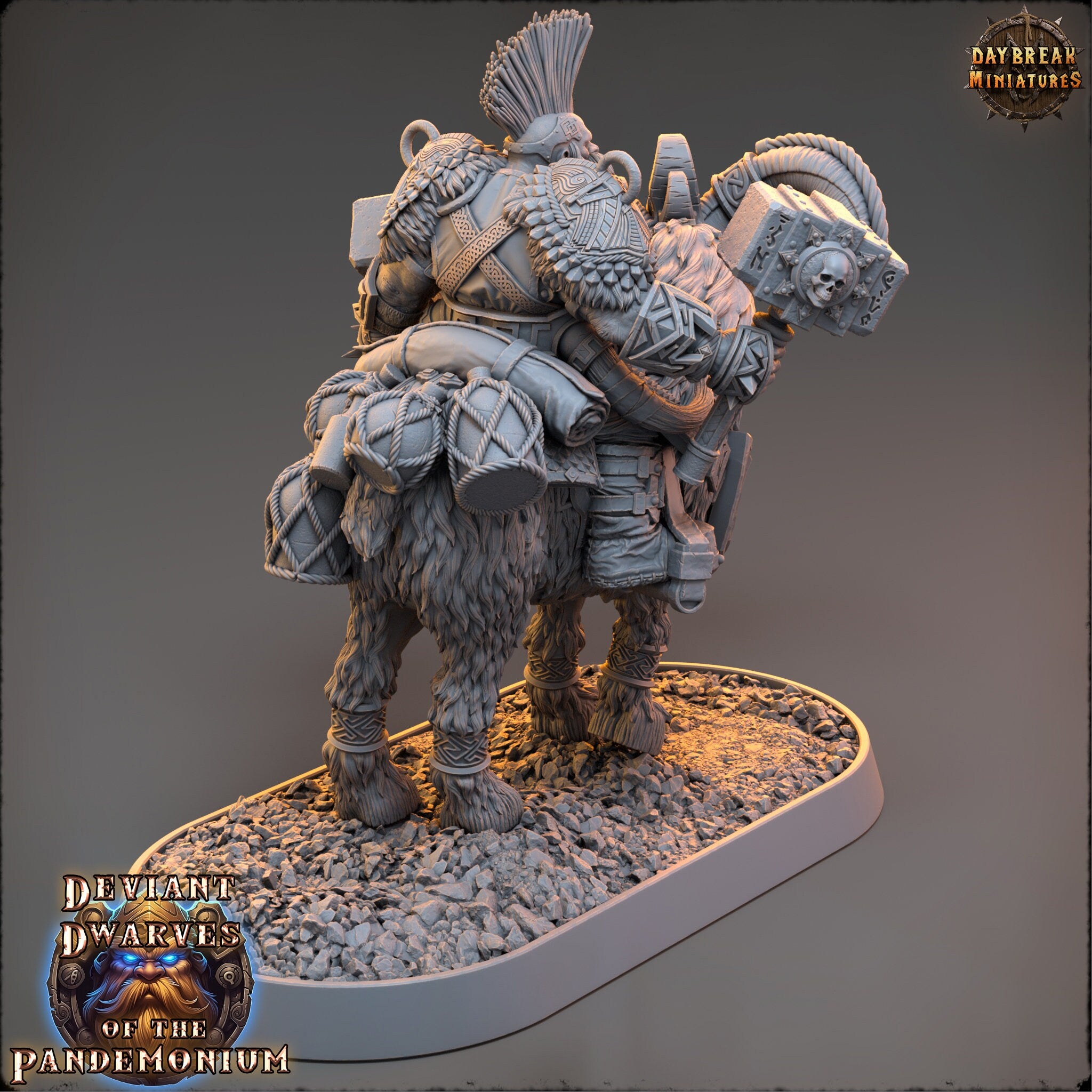 Tribe warriors - Lukasz Drencher on Fire Goat - The Mammoth Ogres of Skull Mountain , Pathfinder, Dungeons & Dragons