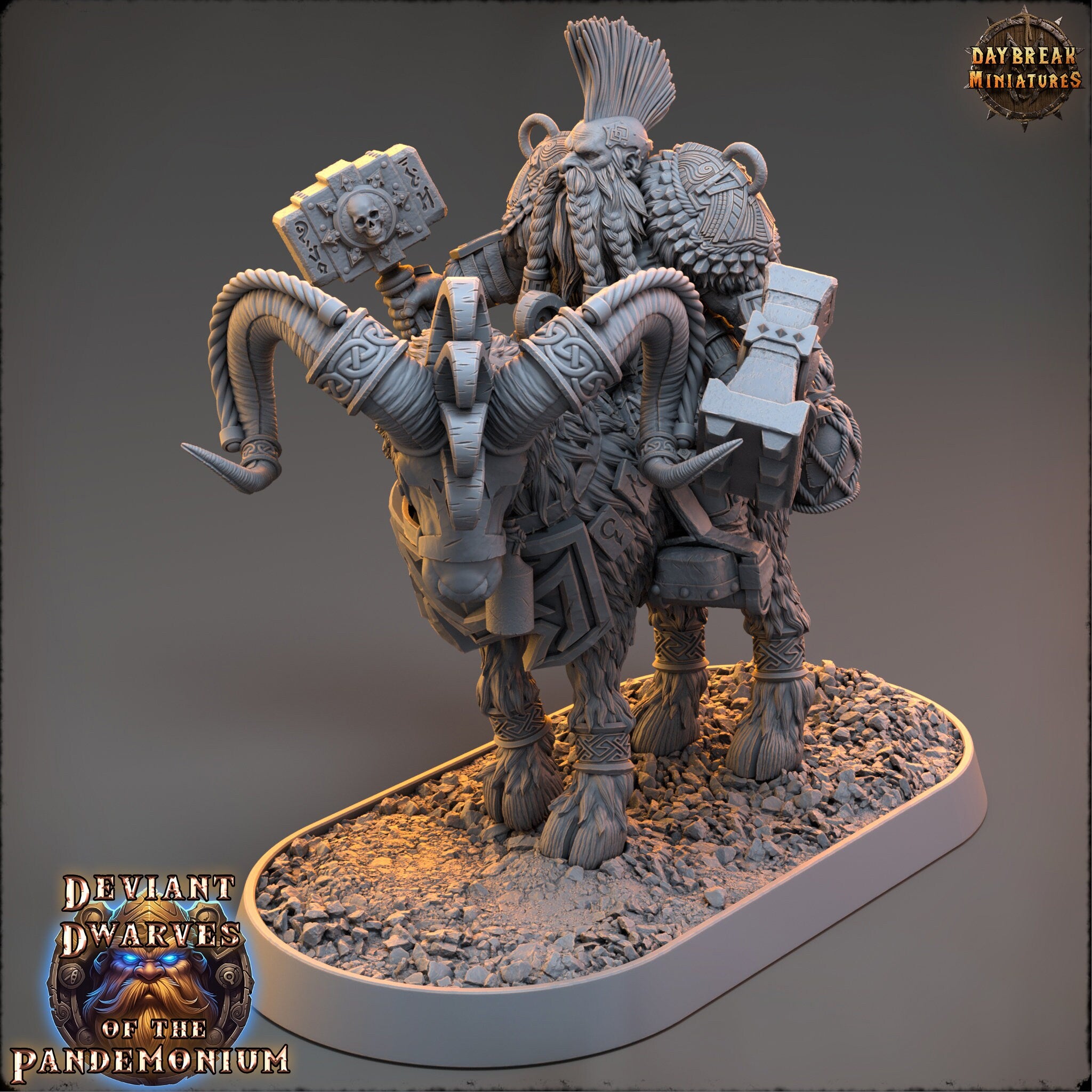 Tribe warriors - Lukasz Drencher on Fire Goat - The Mammoth Ogres of Skull Mountain , Pathfinder, Dungeons & Dragons