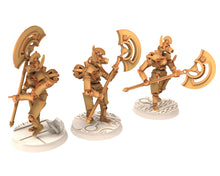 Load image into Gallery viewer, Cinan - Anubis - Akhet - Phaophi : Assault, Battle Drone, space robot guardians of the Necropolis, modular posable miniatures
