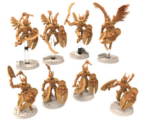 Load image into Gallery viewer, Cinan - Anubis - Akhet - Thout : Assault, Battle Drone, space robot guardians of the Necropolis, modular posable miniatures
