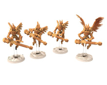 Load image into Gallery viewer, Cinan - Anubis - Chemou - Pakhon : Assault, Battle Drone, space robot guardians of the Necropolis, modular posable miniatures

