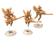 Load image into Gallery viewer, Cinan - Anubis - Chemou - Payni : Assault, Battle Drone, space robot guardians of the Necropolis, modular posable miniatures
