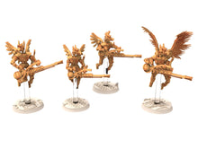 Load image into Gallery viewer, Shield Trackers, Cinan - Anubis - Chemou - Payni : Support, Battle Drone, space robot guardians of the Necropolis, Wargame Accessories
