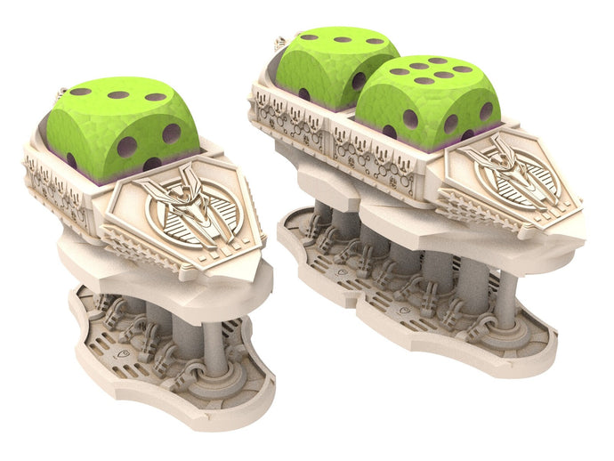 Shield Trackers, Cinan - Anubis - Chemou - Payni : Support, Battle Drone, space robot guardians of the Necropolis, Wargame Accessories