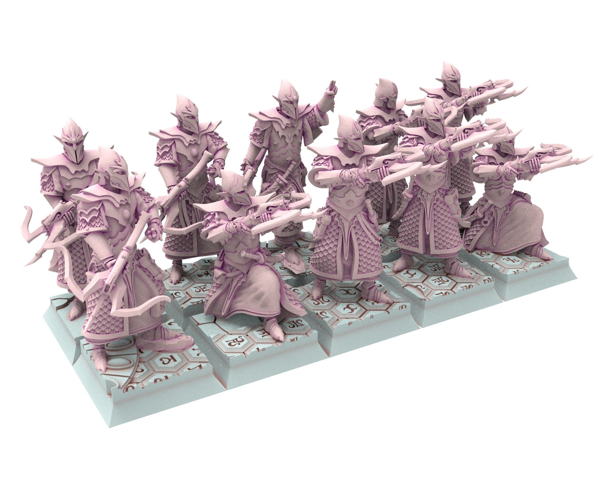 Dark Elves - 28mm Great banner Bearer, dark elves, Merciless north pillars usable for 9th Age, Fantasy Battle, Oldhammer, King of war, D&D