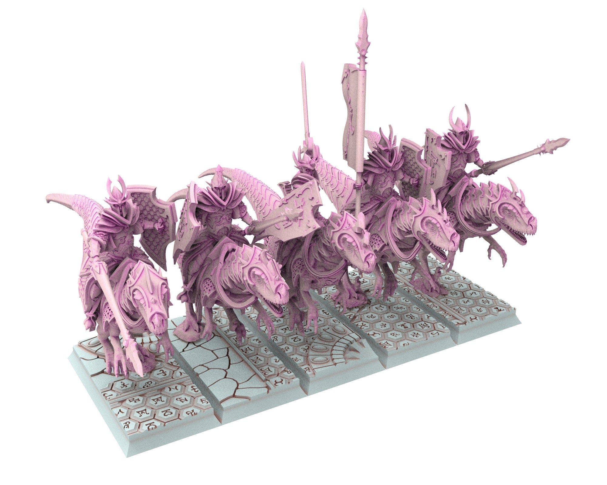 Dark Elves - 28mm Raptor Chariot, dark elves, Merciless north pillars usable for 9th Age, Fantasy Battle, Oldhammer, King of war, D&D