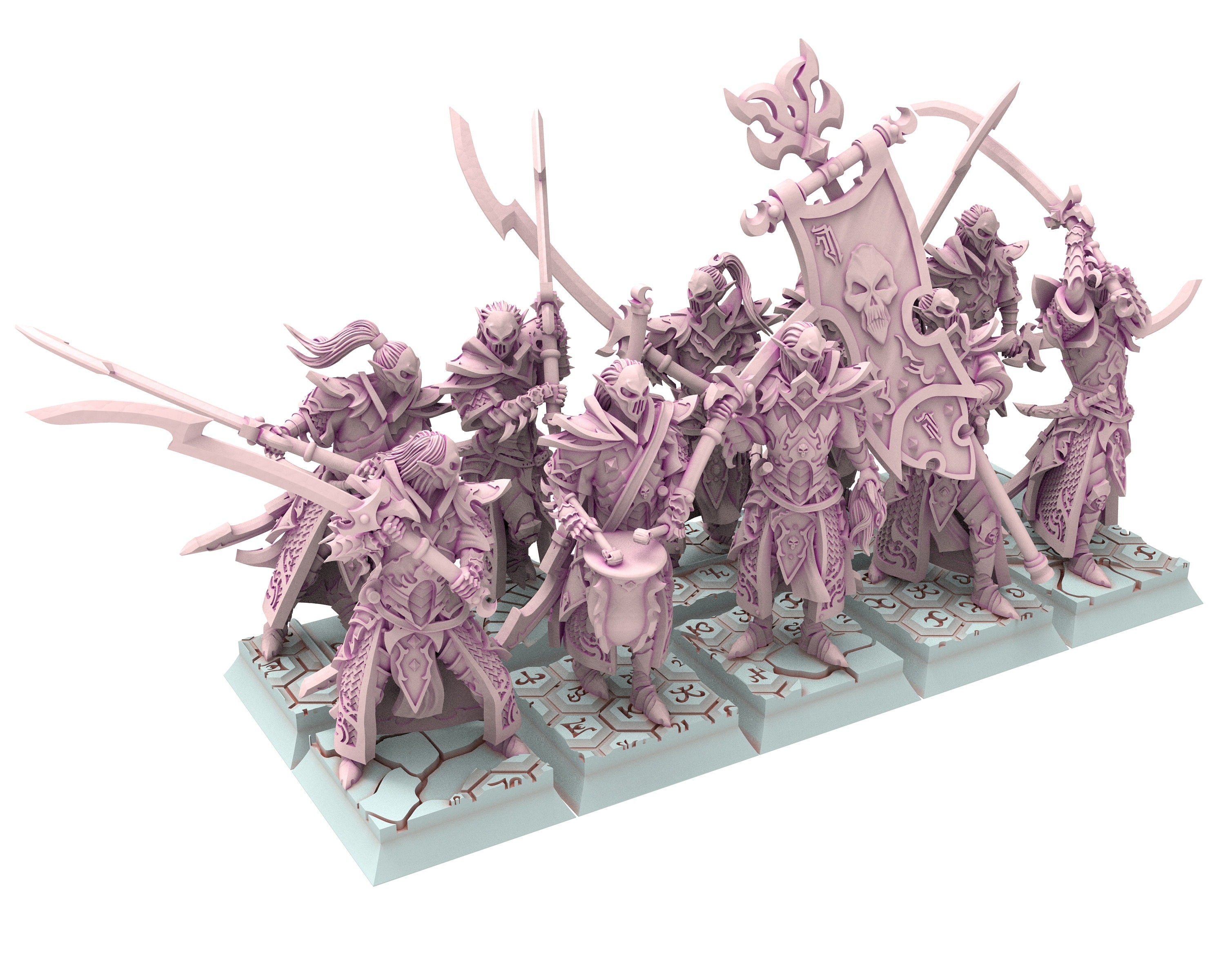 Dark Elves - 28mm Repeater Battery, dark elves, Merciless north pillars usable for 9th Age, Fantasy Battle, Oldhammer, King of war, D&D