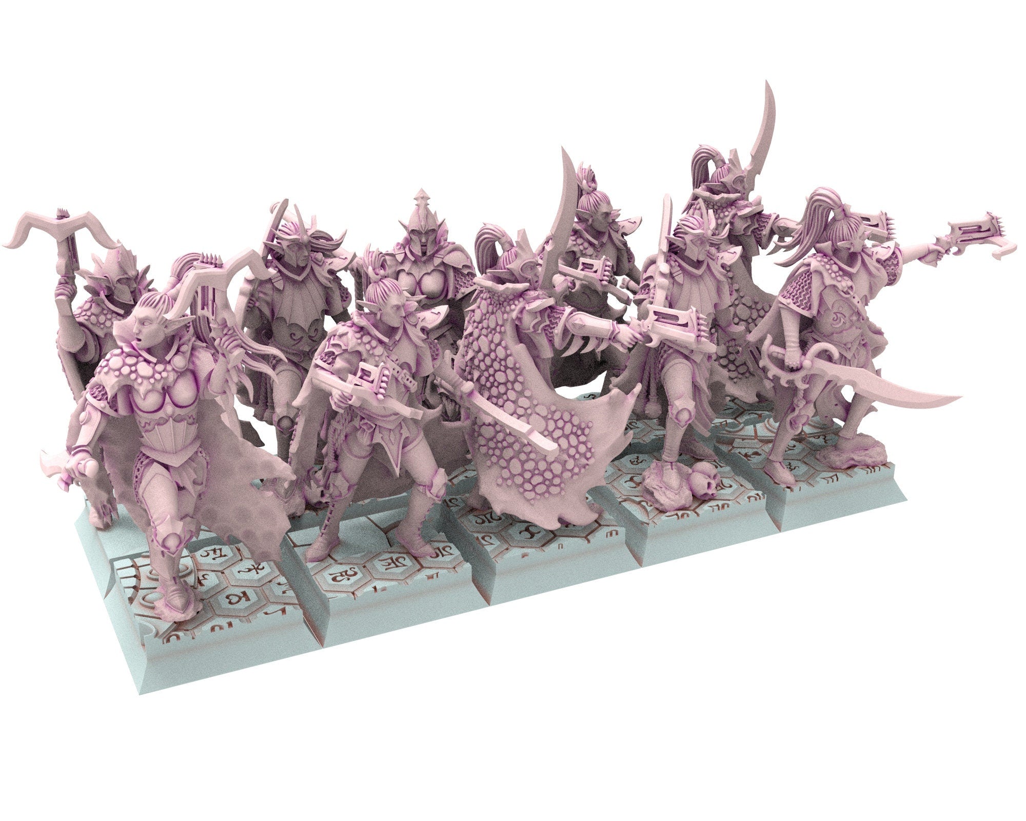 Dark Elves - 32mm Corsairs Army Bundle, dark elves, Merciless north pillars usable for 9th Age, Fantasy Battle, Oldhammer, King of war, D&D