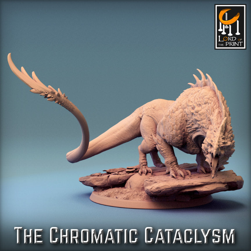 Tiamat cataclysmic - Dragonspawn Red, Tiamat DragonSpawn 3D, Lord of the Print, for Wargames, Pathfinder, Dungeons & Dragons TTRPG