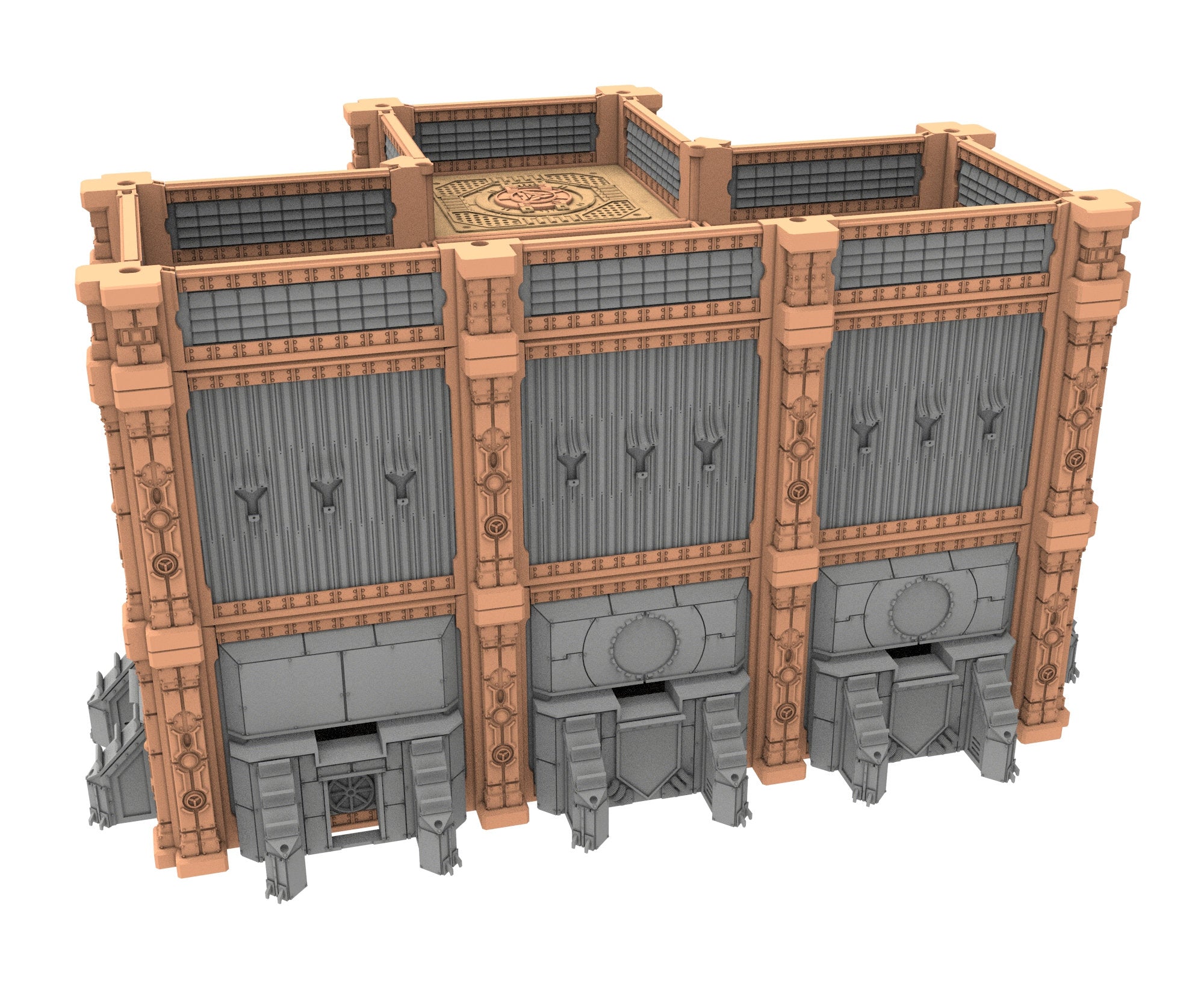 Military building printed in PLA and resin usable for warmachine, Damocles, One Page Rule, Firefight, infinity, scifi wargame...