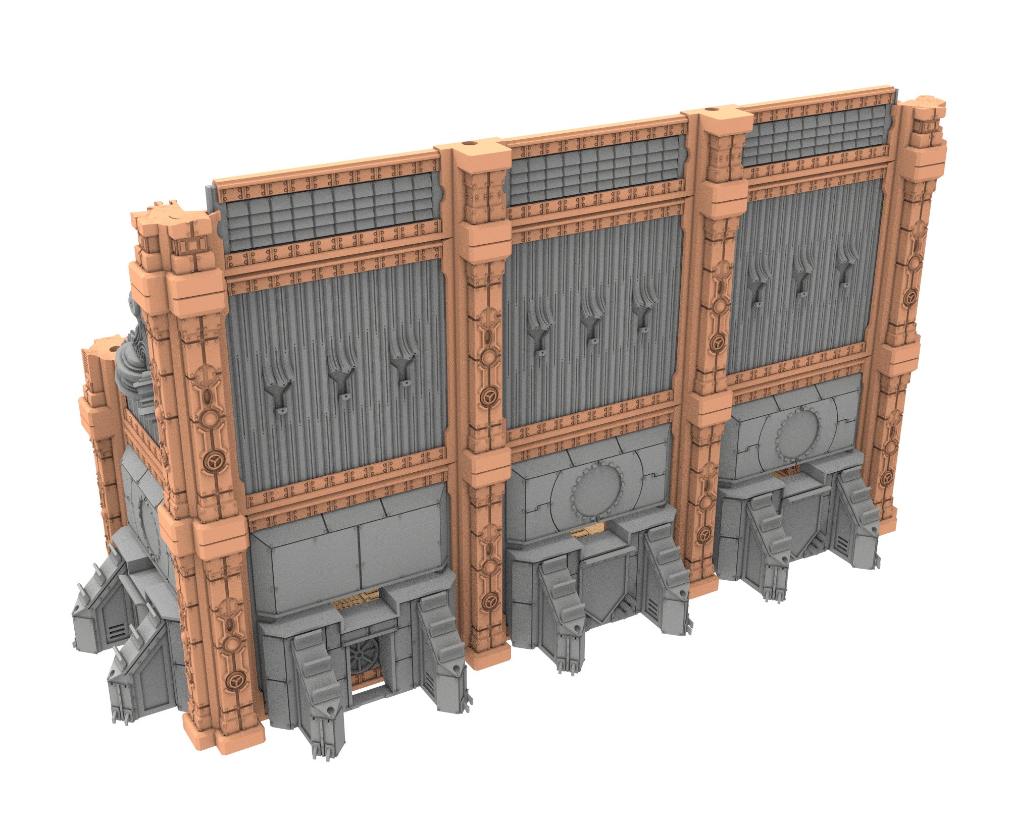 Military Ruined building printed in PLA and resin usable for warmachine, Damocles, One Page Rule, Firefight, infinity, scifi wargame...