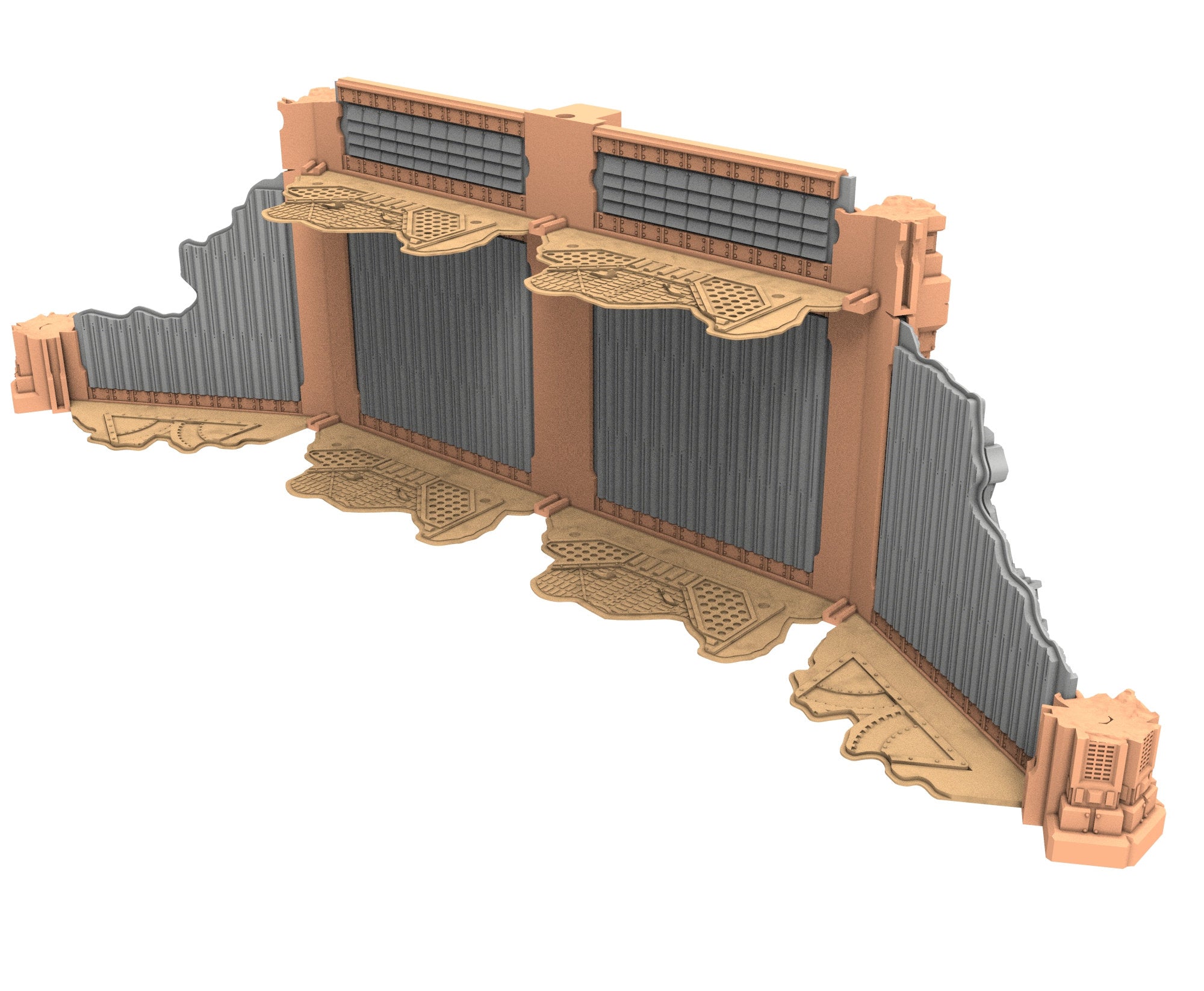 Military Ruined building printed in PLA and resin usable for warmachine, Damocles, One Page Rule, Firefight, infinity, scifi wargame...