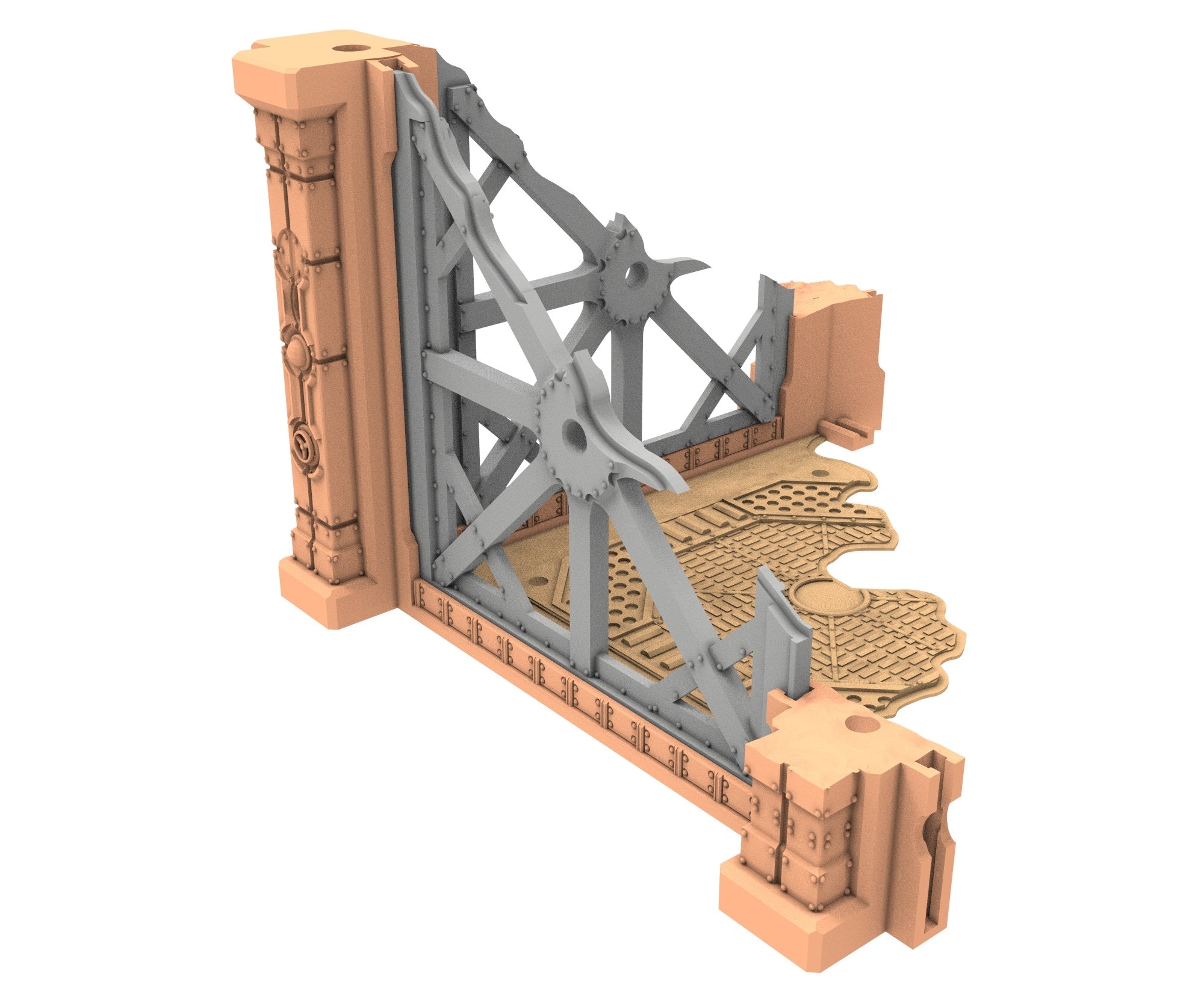 Military Ruined building printed in PLA and resin usable for warmachine, Damocles, One Page Rule, Firefight, infinity, scifi wargame...