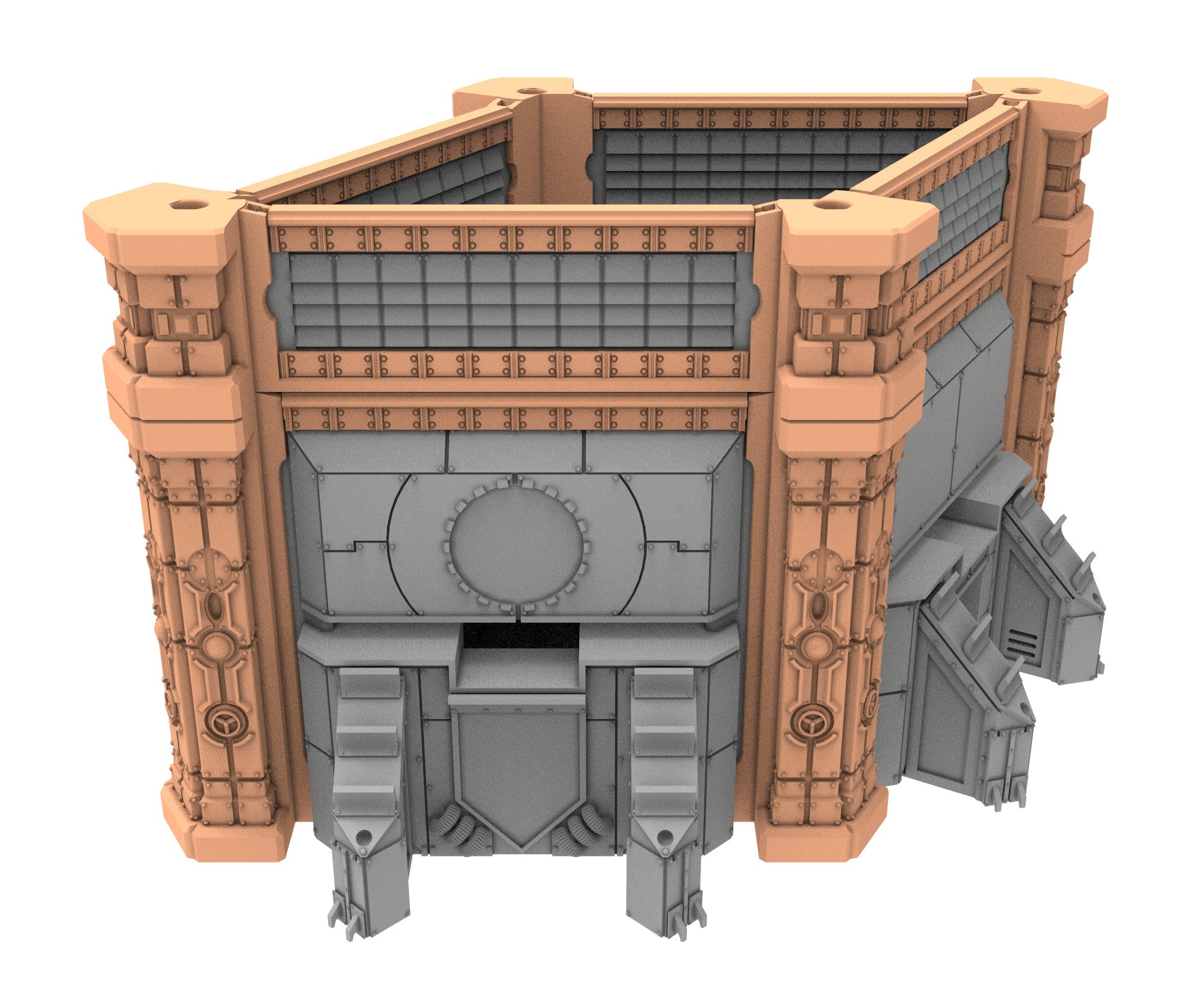 Military building printed in PLA and resin usable for warmachine, Damocles, One Page Rule, Firefight, infinity, scifi wargame...