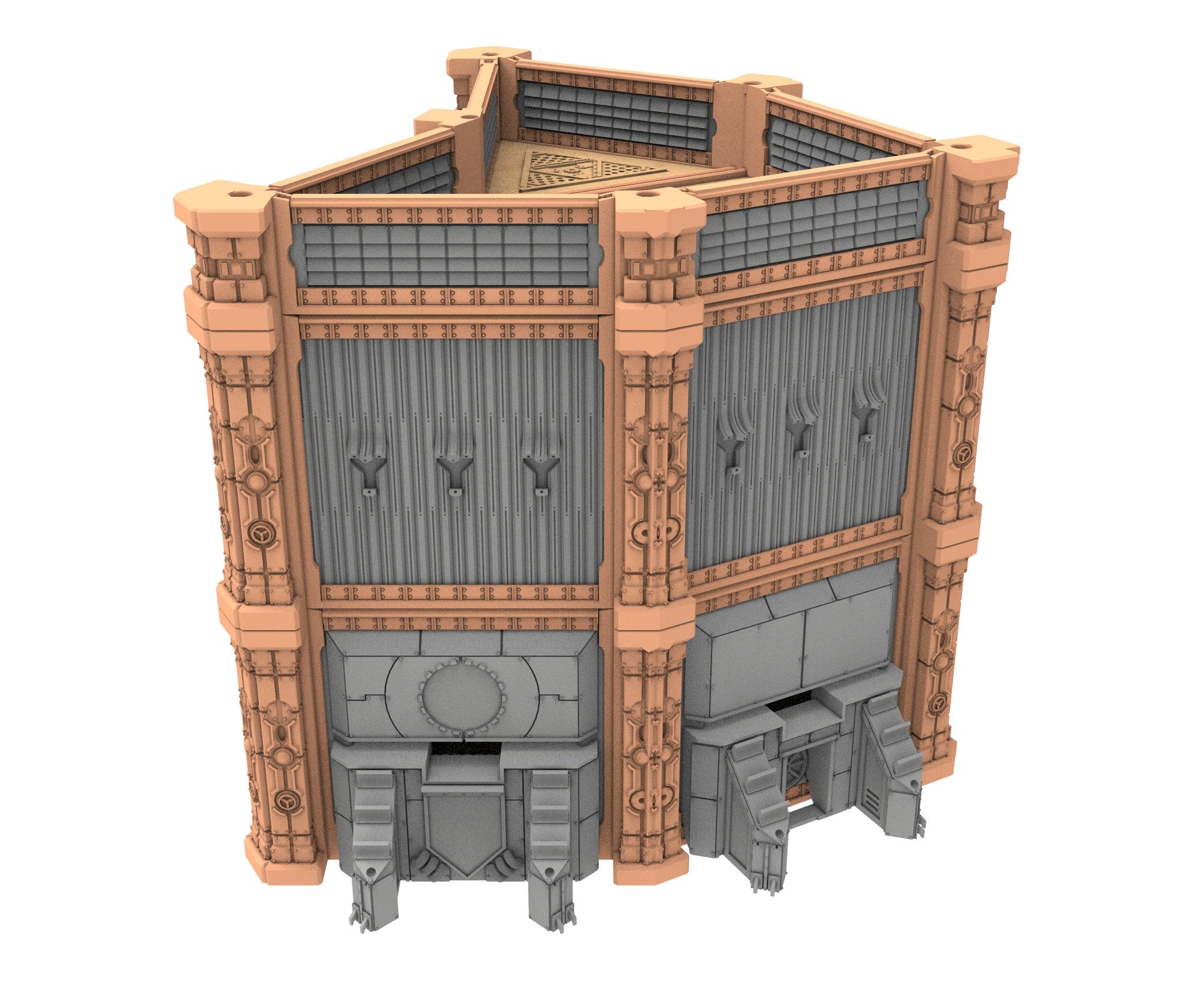 Military building printed in PLA and resin usable for warmachine, Damocles, One Page Rule, Firefight, infinity, scifi wargame...