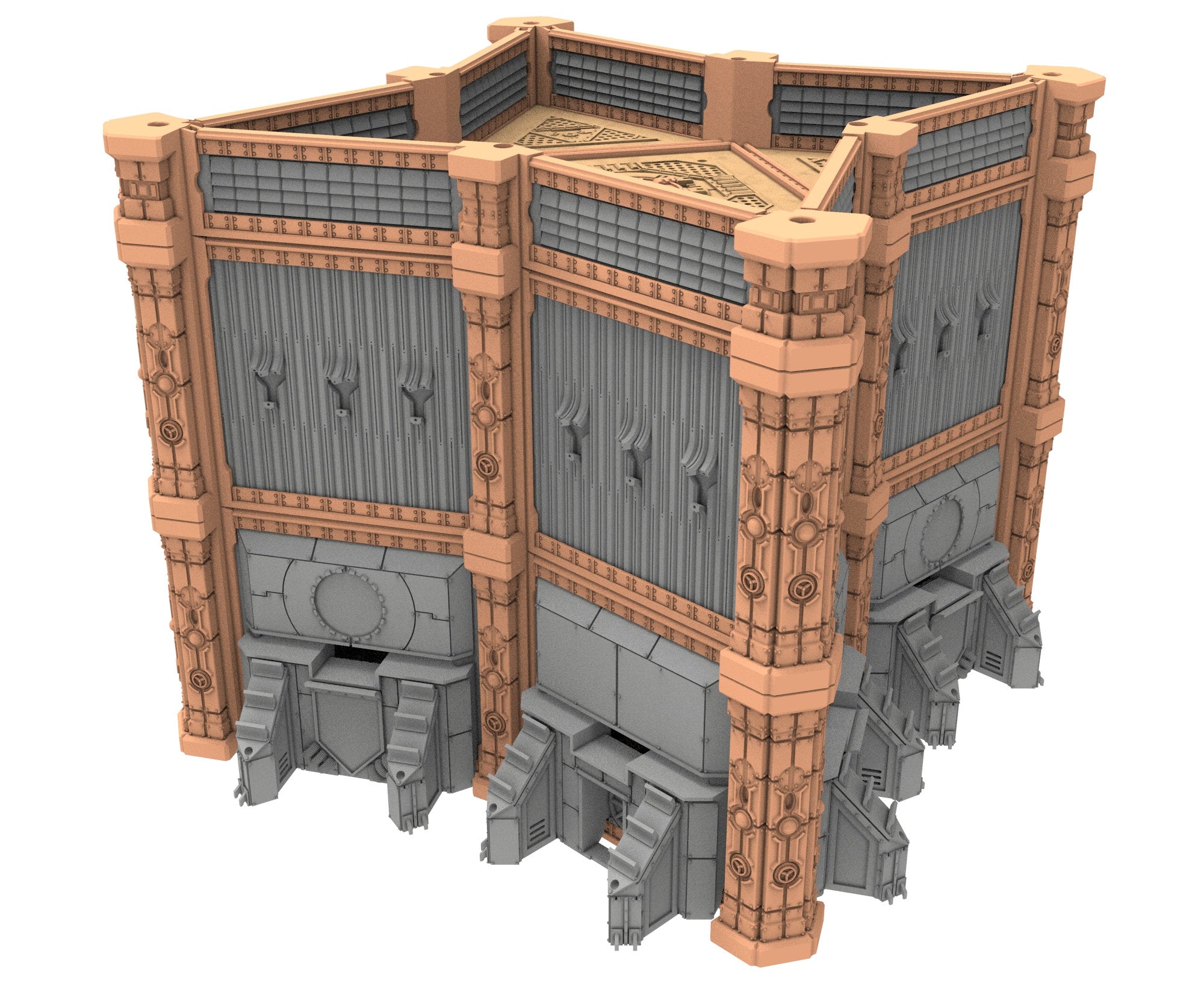 Pla Building Military building printed in PLA and resin usable for warmachine, Damo