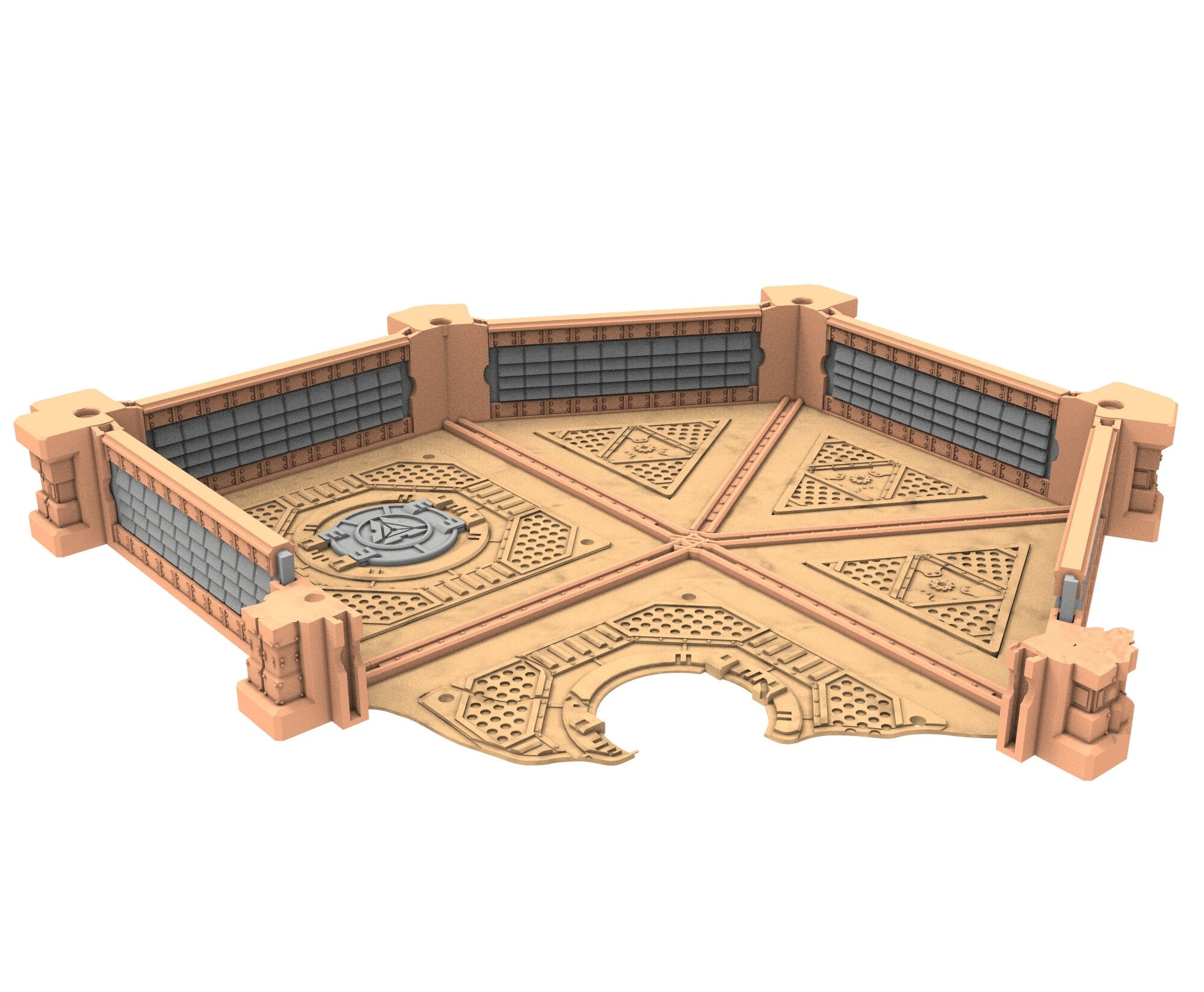 Military Ruined building printed in PLA and resin usable for warmachine, Damocles, One Page Rule, Firefight, infinity, scifi wargame...