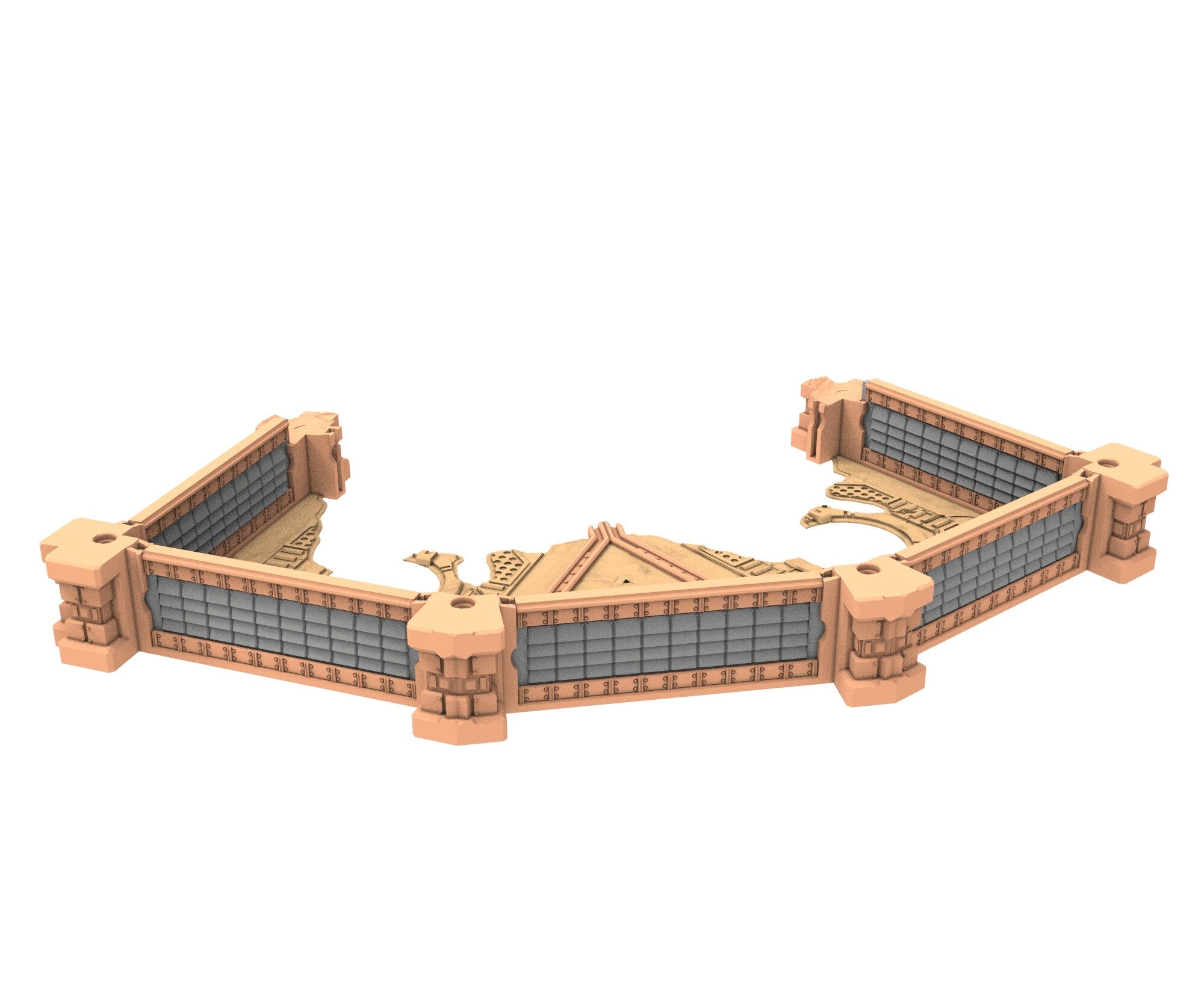 Military Ruined building printed in PLA and resin usable for warmachine, Damocles, One Page Rule, Firefight, infinity, scifi wargame...