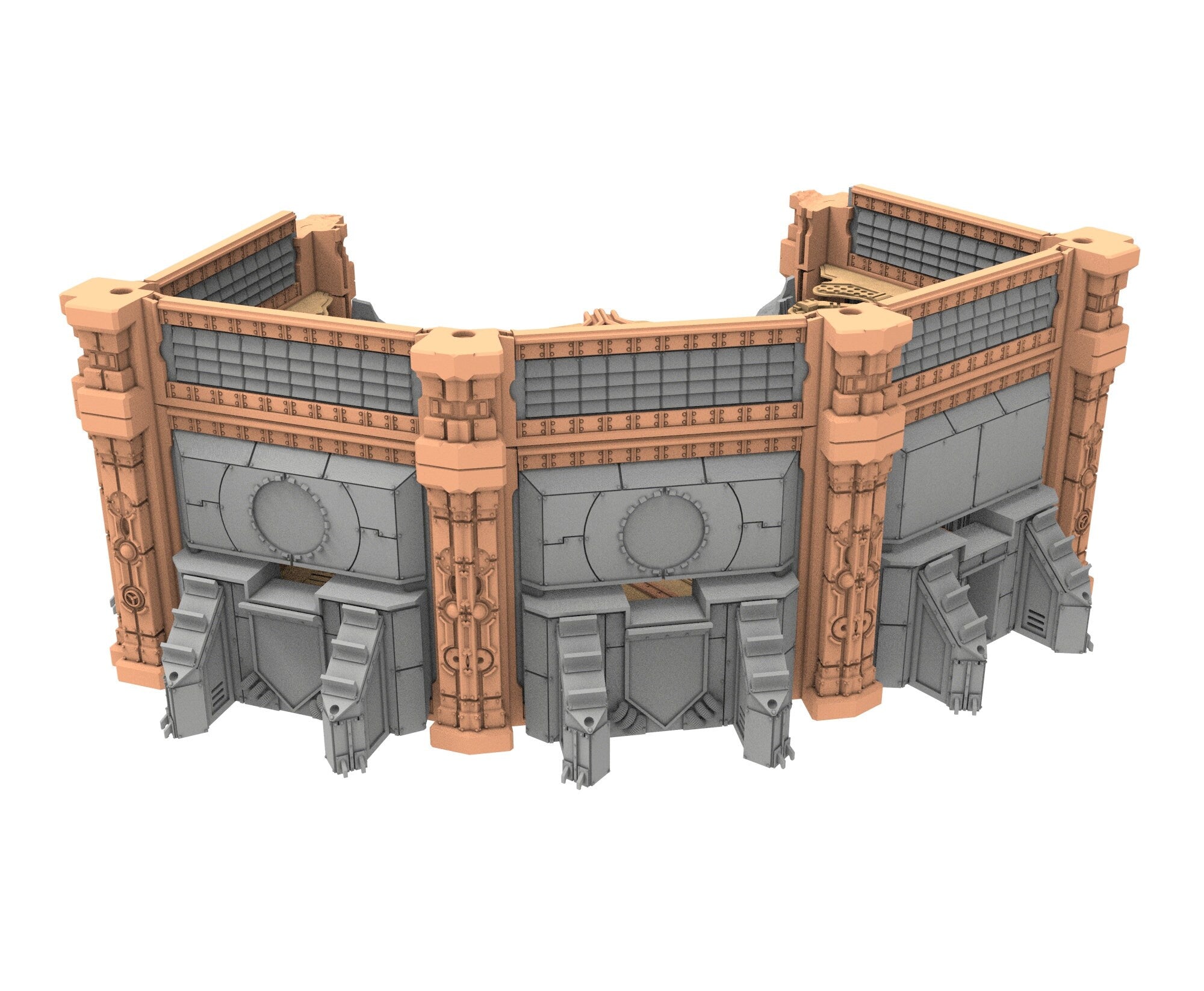 Military Ruined building printed in PLA and resin usable for warmachine, Damocles, One Page Rule, Firefight, infinity, scifi wargame...