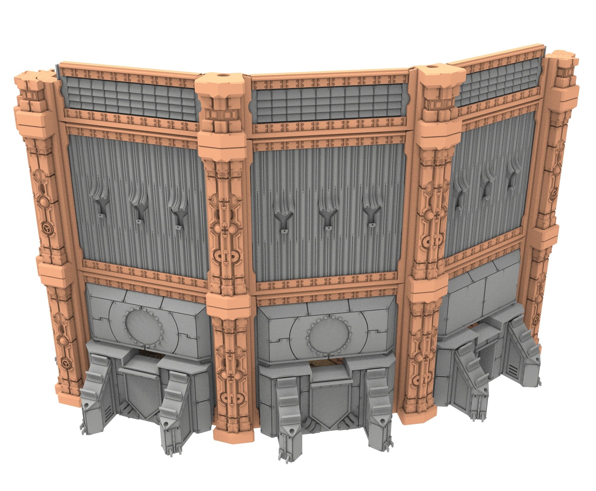 Military Ruined building printed in PLA and resin usable for warmachine, Damocles, One Page Rule, Firefight, infinity, scifi wargame...