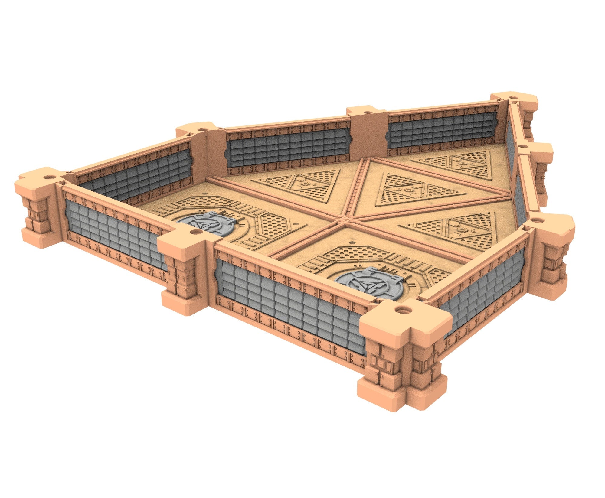 Military building printed in PLA and resin usable for warmachine, Damocles, One Page Rule, Firefight, infinity, scifi wargame...