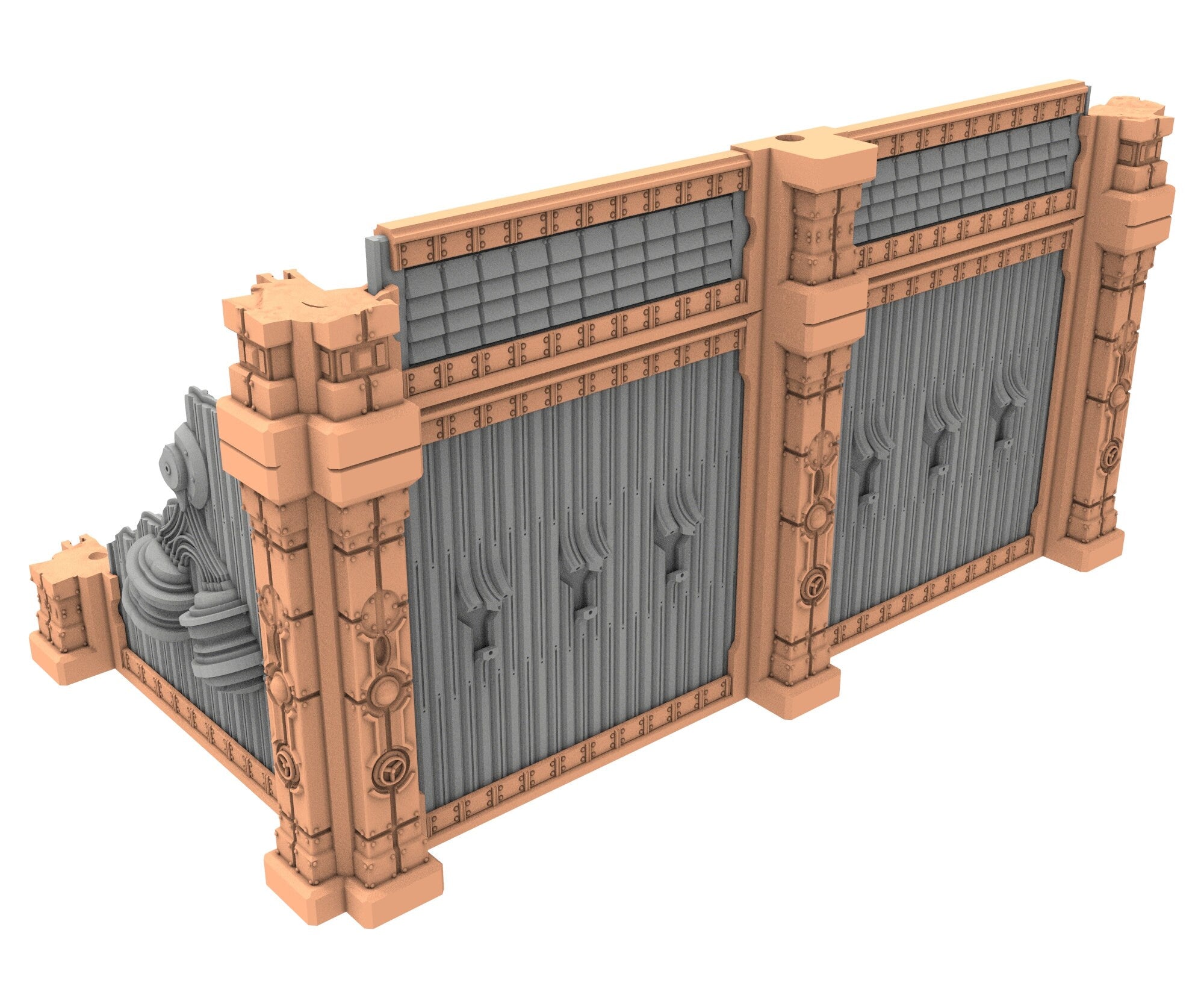 Military Ruined building printed in PLA and resin usable for warmachine, Damocles, One Page Rule, Firefight, infinity, scifi wargame...