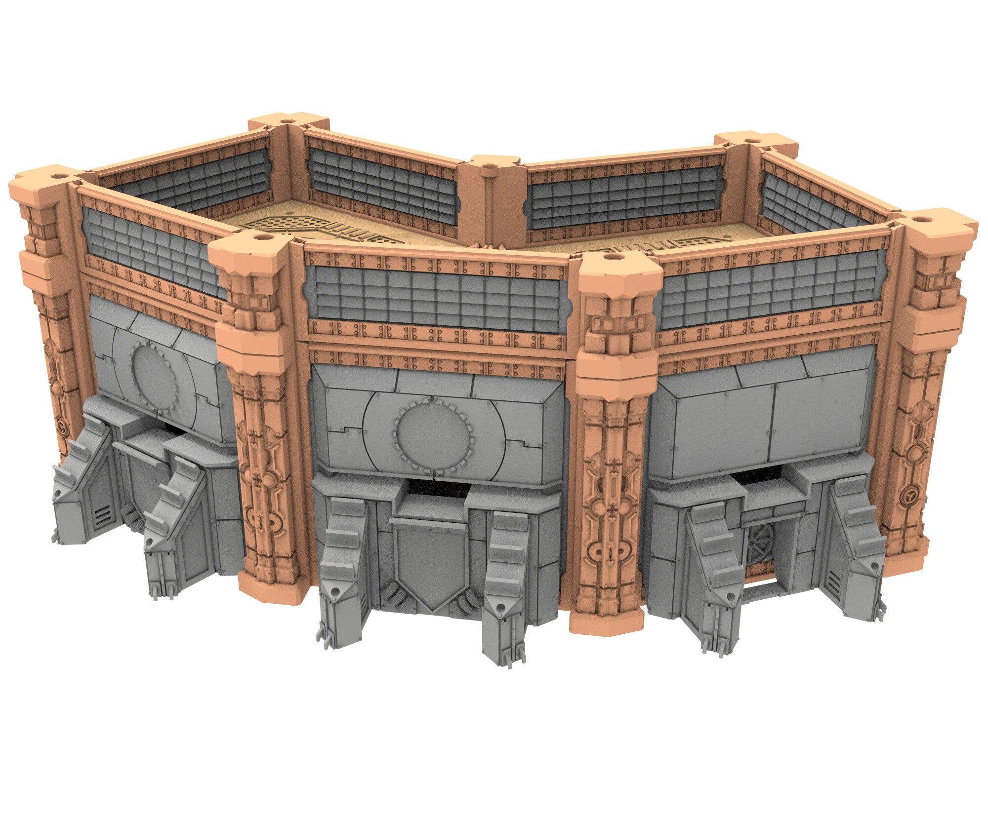 Military building printed in PLA and resin usable for warmachine, Damocles, One Page Rule, Firefight, infinity, scifi wargame...