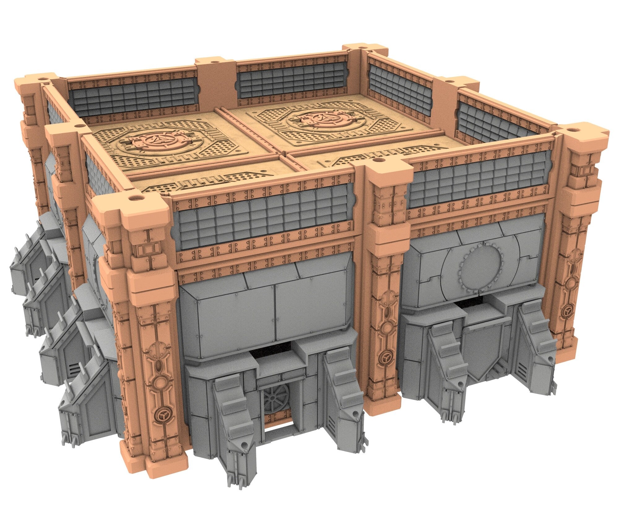 Military building printed in PLA and resin usable for warmachine, Damocles, One Page Rule, Firefight, infinity, scifi wargame...