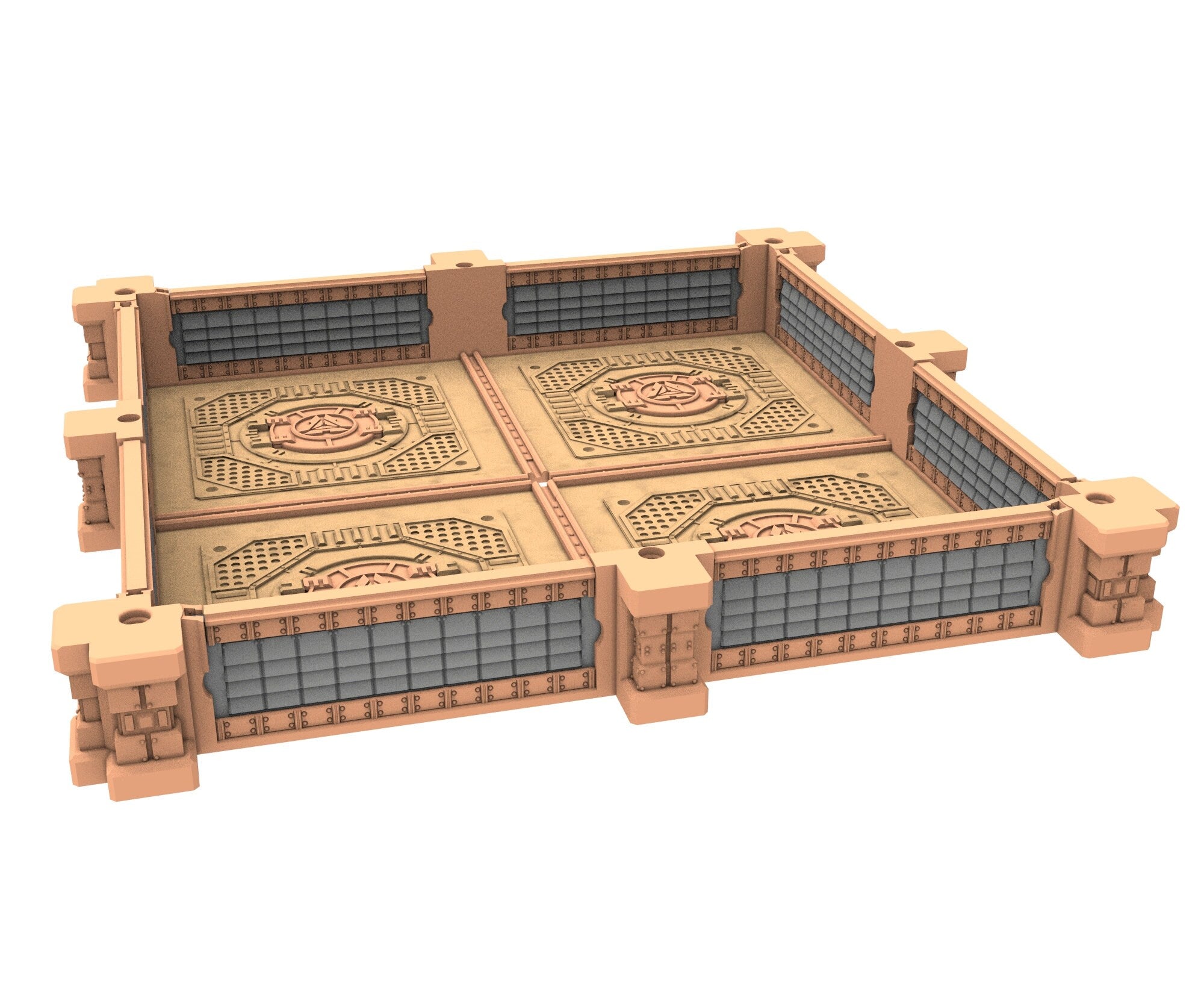 Military building printed in PLA and resin usable for warmachine, Damocles, One Page Rule, Firefight, infinity, scifi wargame...