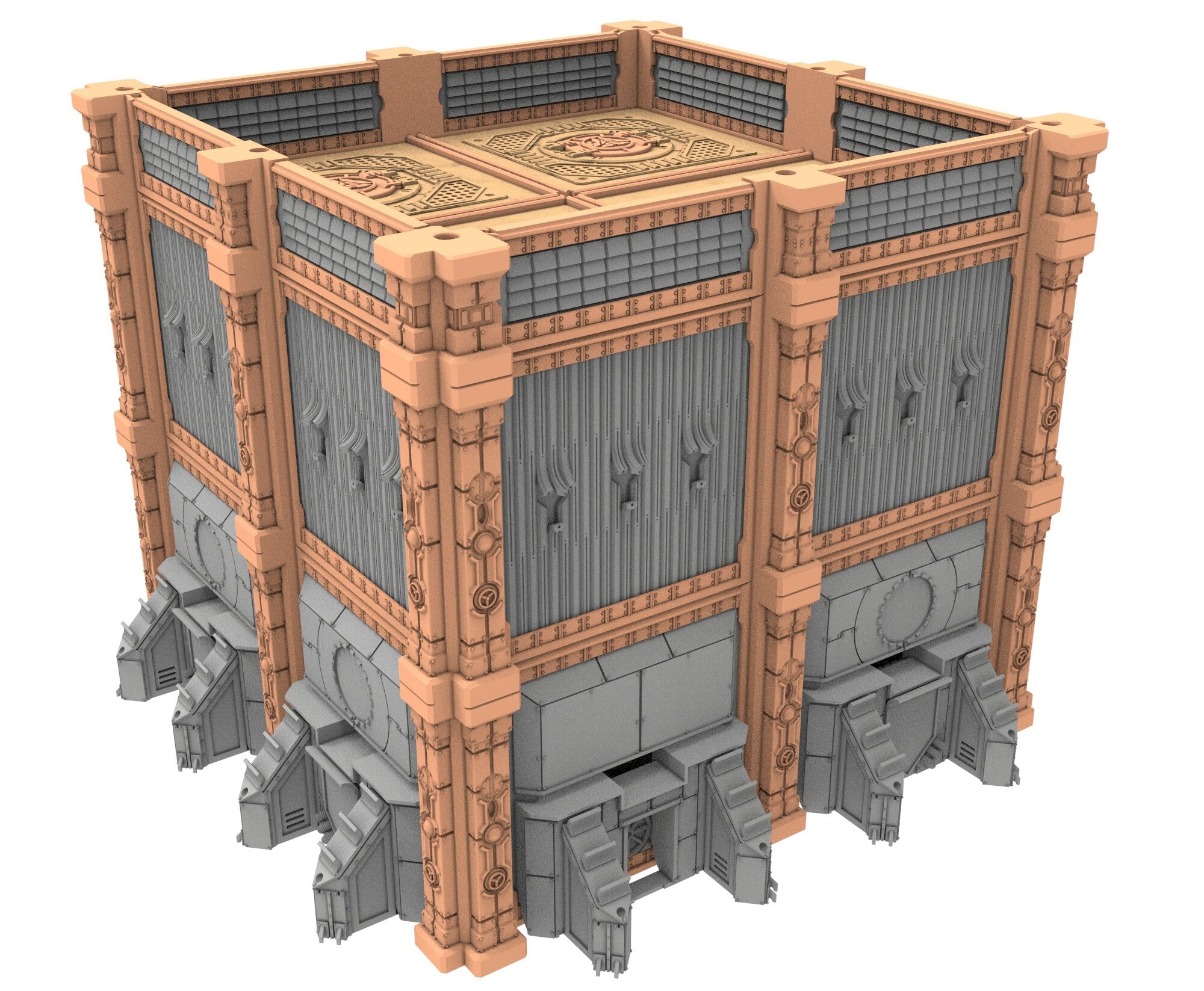 Military building printed in PLA and resin usable for warmachine, Damocles, One Page Rule, Firefight, infinity, scifi wargame...