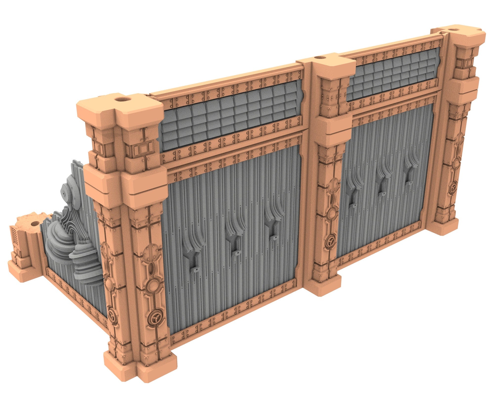 Military Ruined building printed in PLA and resin usable for warmachine, Damocles, One Page Rule, Firefight, infinity, scifi wargame...