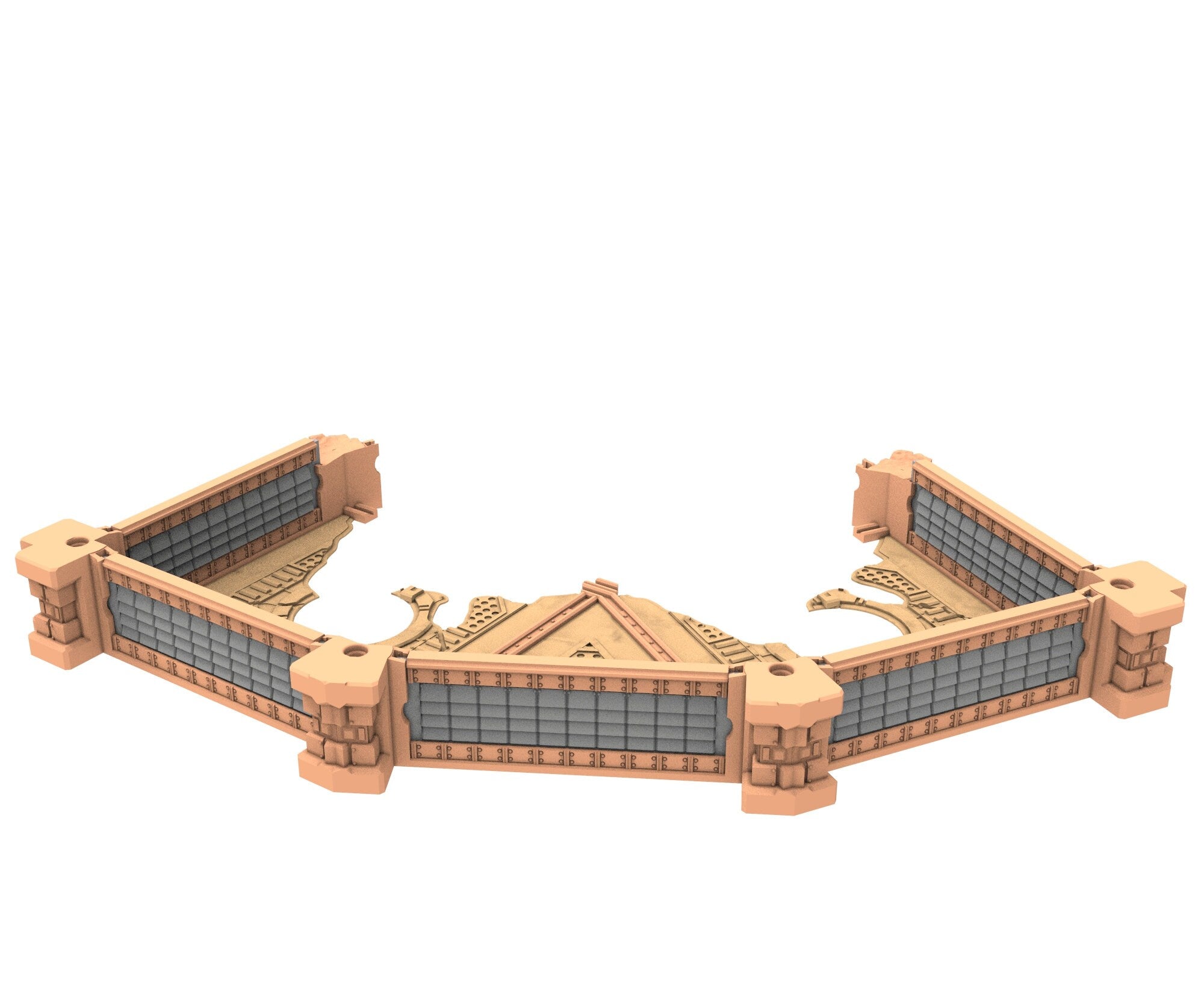 Military Ruined building printed in PLA and resin usable for warmachine, Damocles, One Page Rule, Firefight, infinity, scifi wargame...