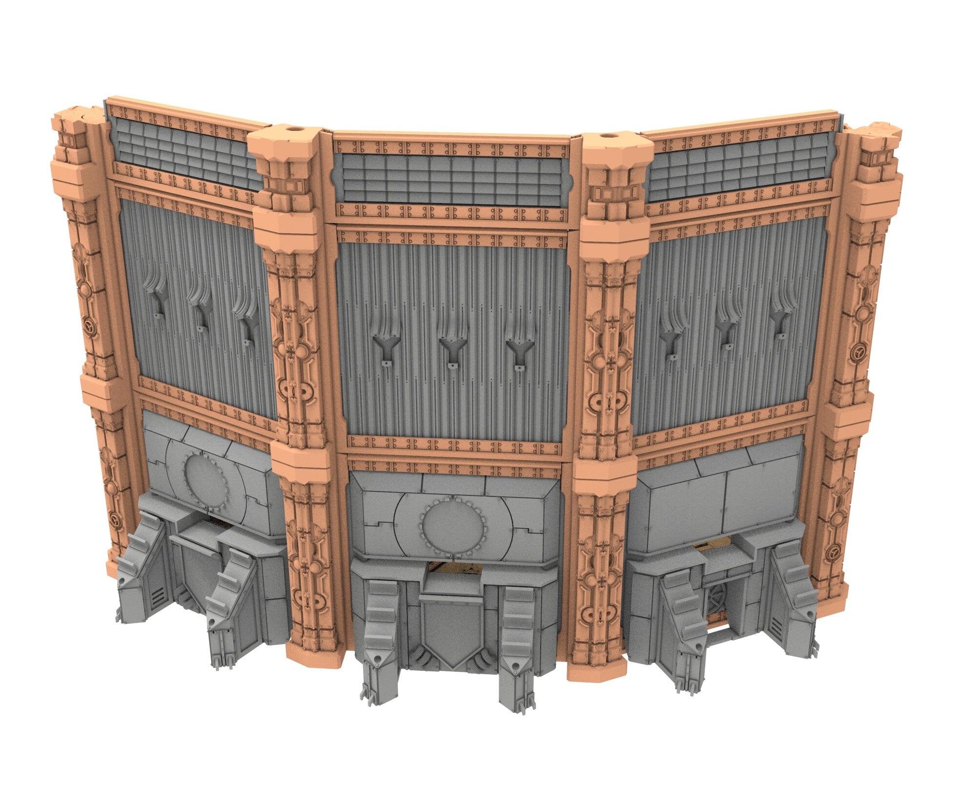 Military Ruined building printed in PLA and resin usable for warmachine, Damocles, One Page Rule, Firefight, infinity, scifi wargame...