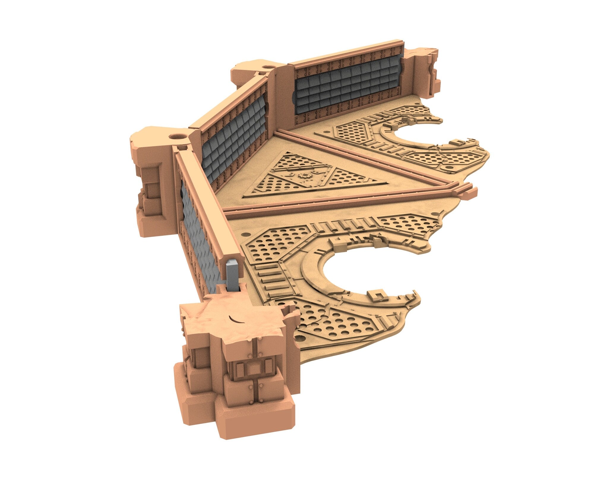 Military Ruined building printed in PLA and resin usable for warmachine, Damocles, One Page Rule, Firefight, infinity, scifi wargame...