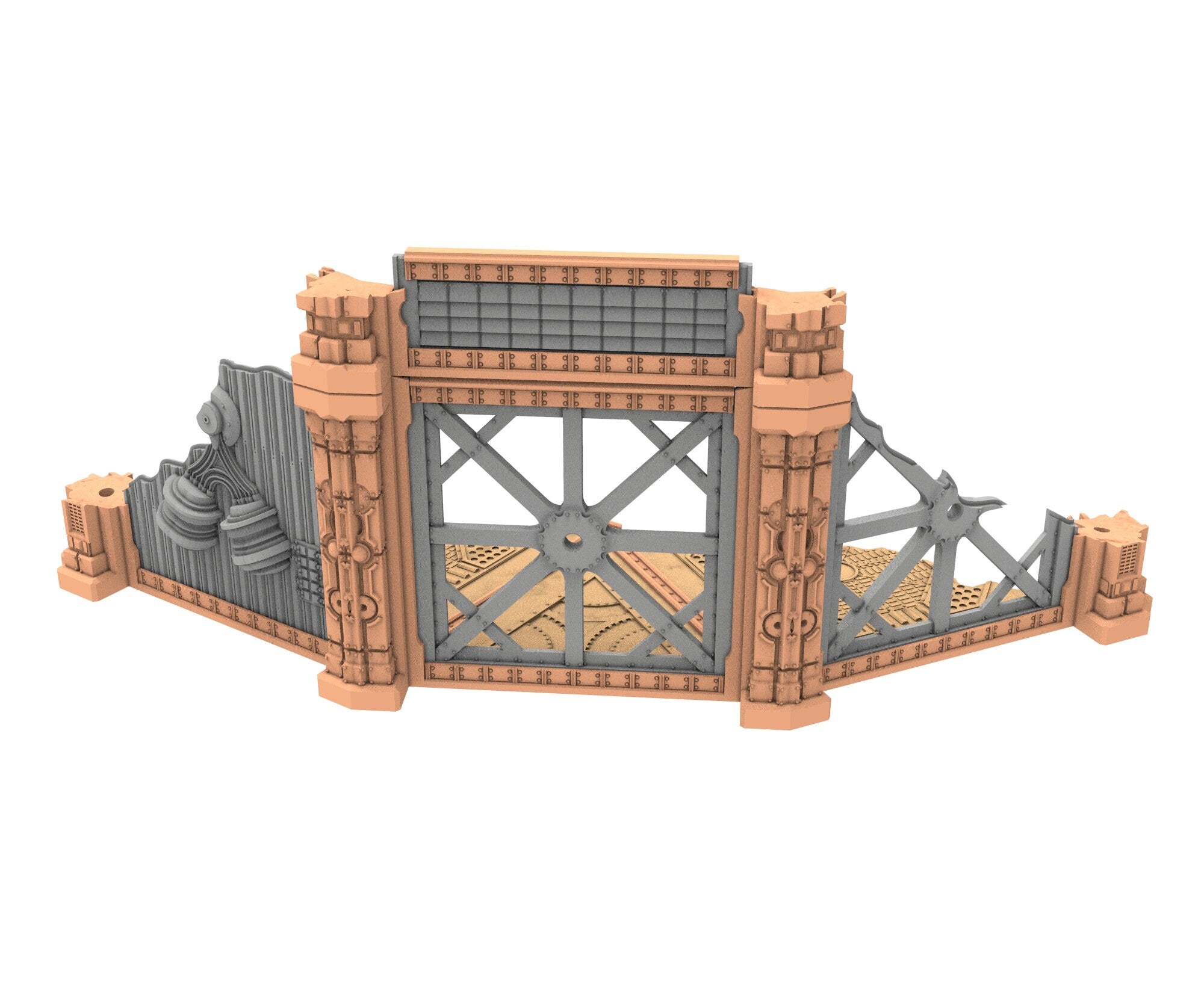 Military Ruined building printed in PLA and resin usable for warmachine, Damocles, One Page Rule, Firefight, infinity, scifi wargame...