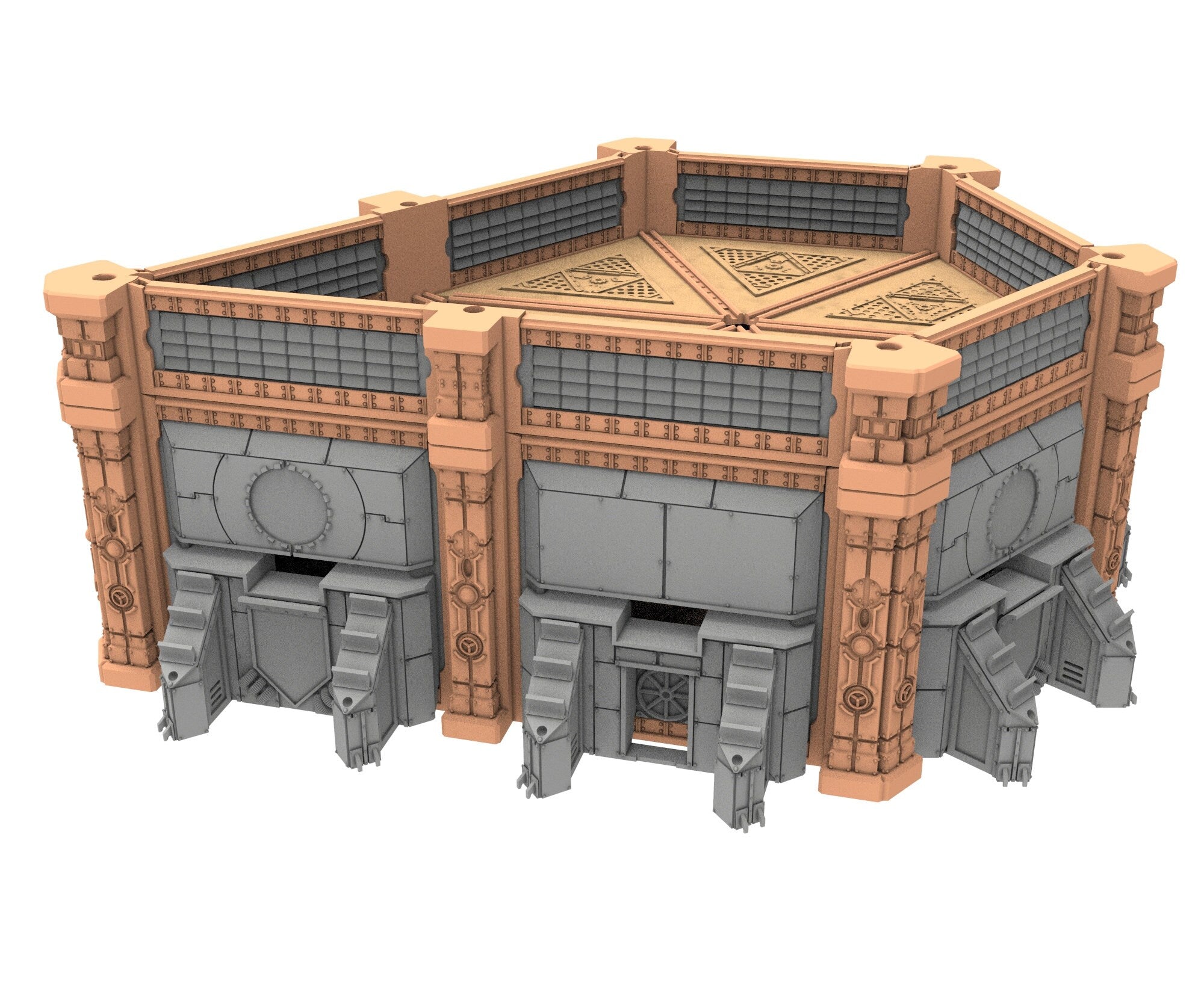 Military building printed in PLA and resin usable for warmachine, Damocles, One Page Rule, Firefight, infinity, scifi wargame...