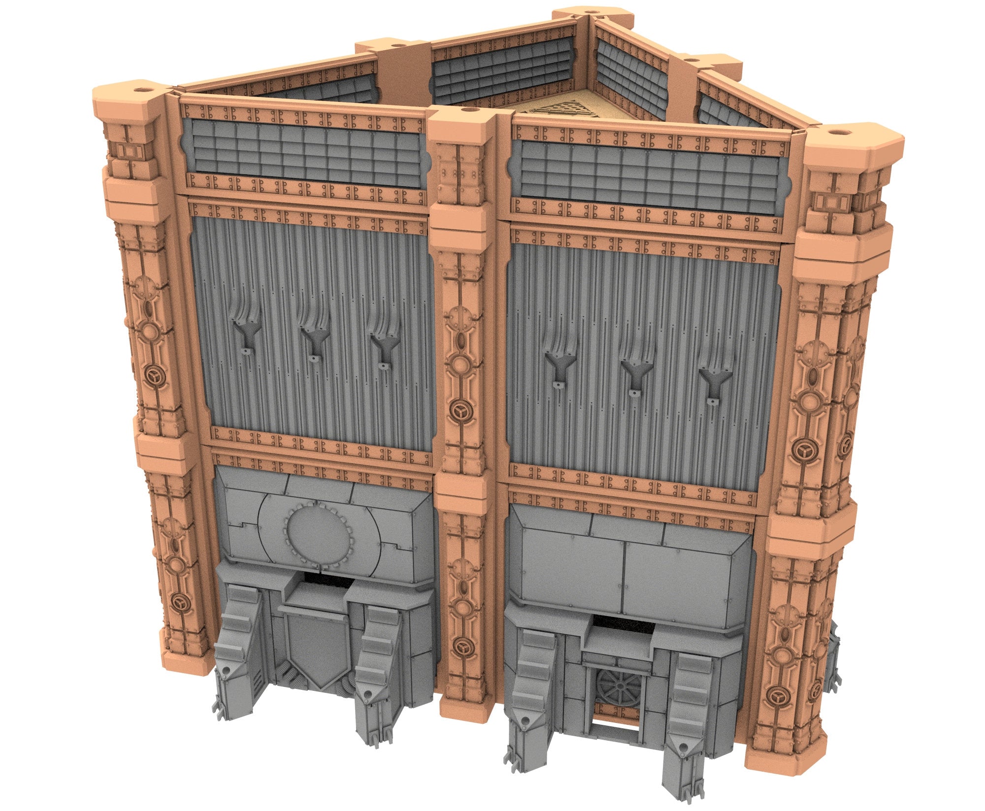 Military building printed in PLA and resin usable for warmachine, Damocles, One Page Rule, Firefight, infinity, scifi wargame...