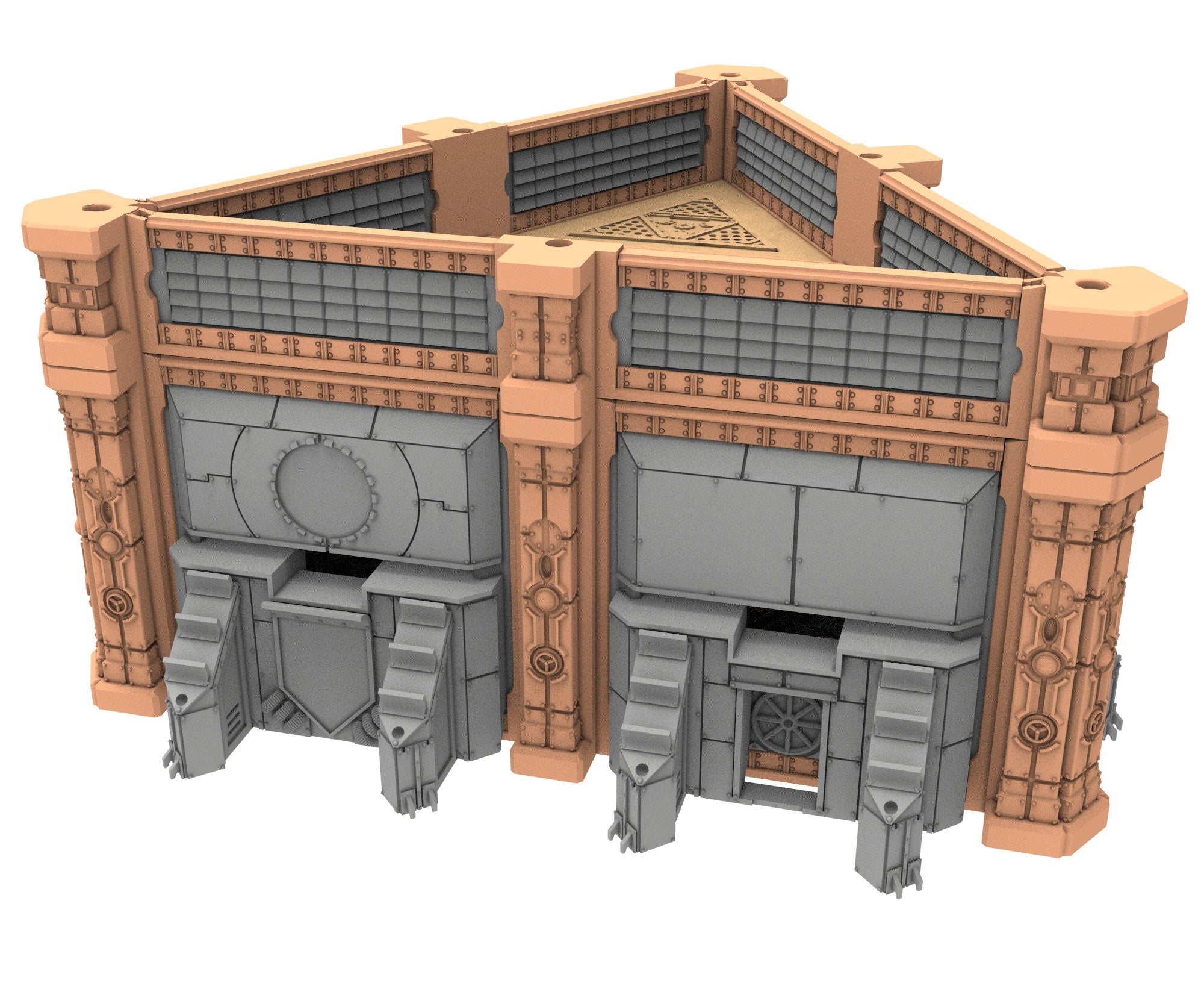 Military building printed in PLA and resin usable for warmachine, Damocles, One Page Rule, Firefight, infinity, scifi wargame...