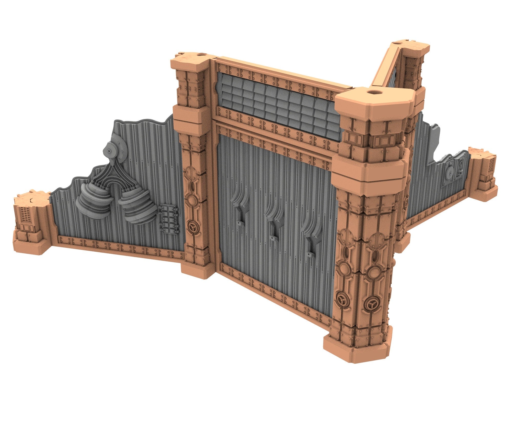 Military Ruined building printed in PLA and resin usable for warmachine, Damocles, One Page Rule, Firefight, infinity, scifi wargame...