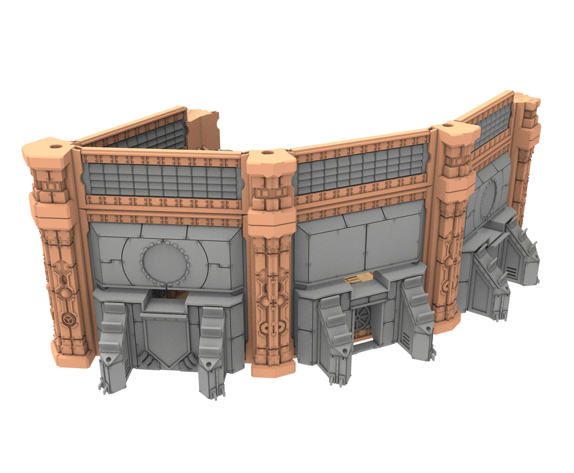 Military Ruined building printed in PLA and resin usable for warmachine, Damocles, One Page Rule, Firefight, infinity, scifi wargame...