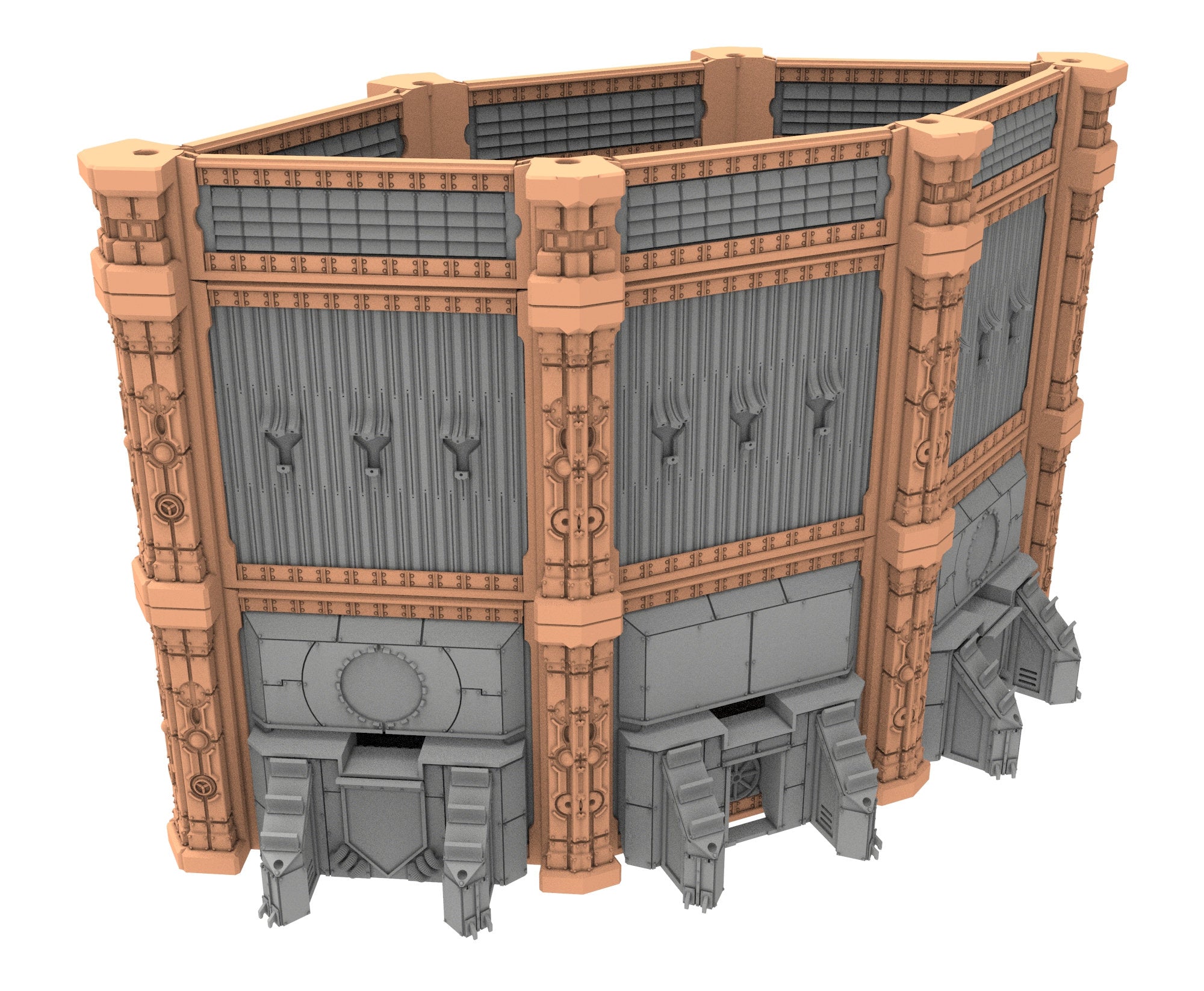 Military building printed in PLA and resin usable for warmachine, Damocles, One Page Rule, Firefight, infinity, scifi wargame...