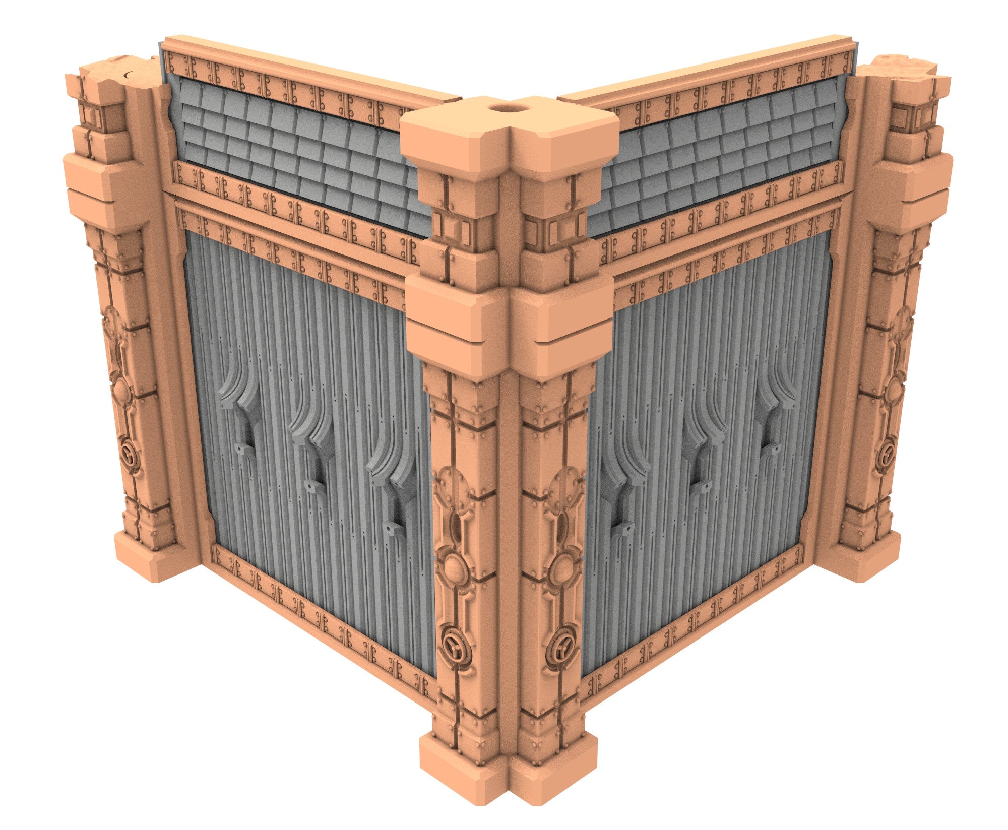 Military Ruined building printed in PLA and resin usable for warmachine, Damocles, One Page Rule, Firefight, infinity, scifi wargame...