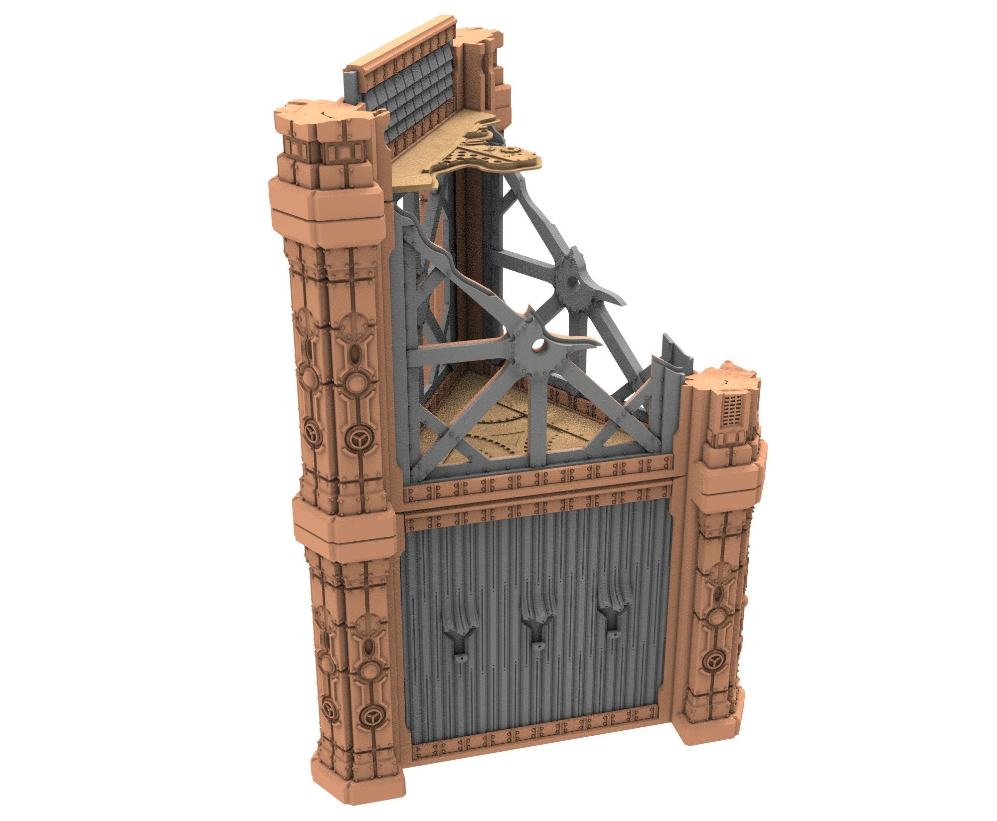 Military Ruined building printed in PLA and resin usable for warmachine, Damocles, One Page Rule, Firefight, infinity, scifi wargame...