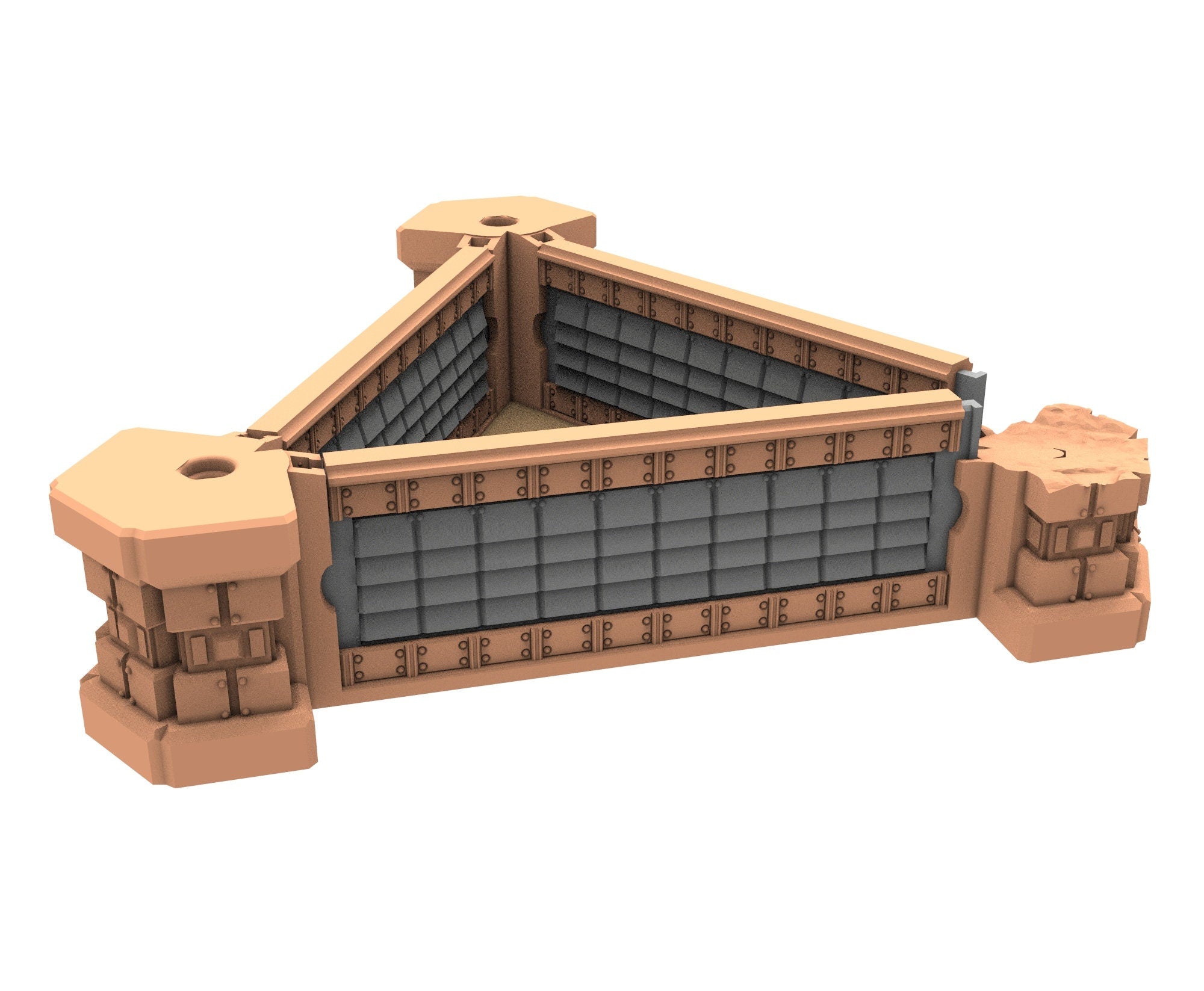 Military Ruined building printed in PLA and resin usable for warmachine, Damocles, One Page Rule, Firefight, infinity, scifi wargame...